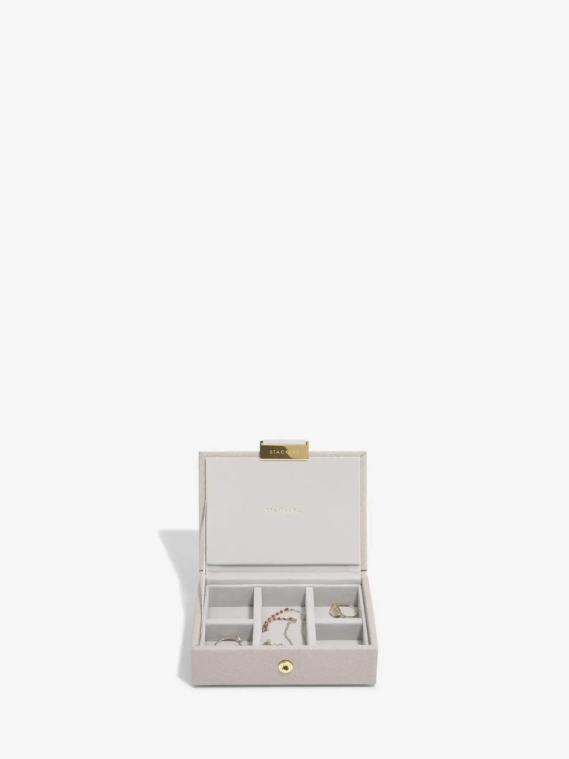 Set 2 cutii pentru bijuterii mini bej