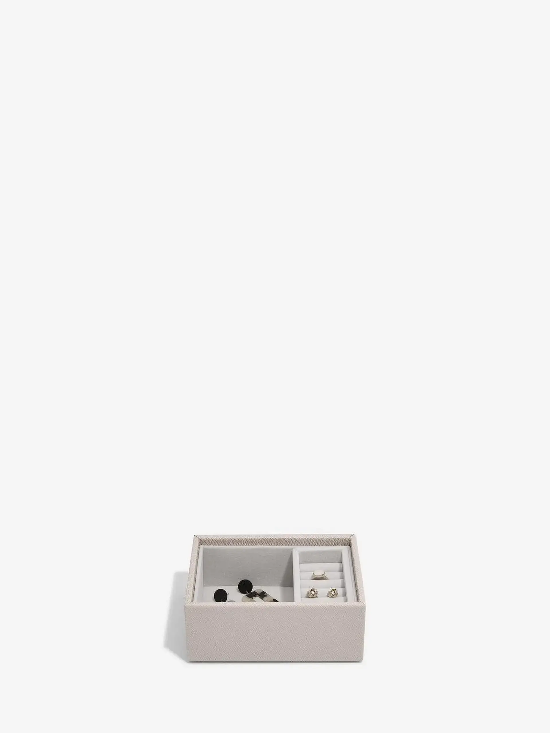 Set 2 cutii pentru bijuterii mini bej