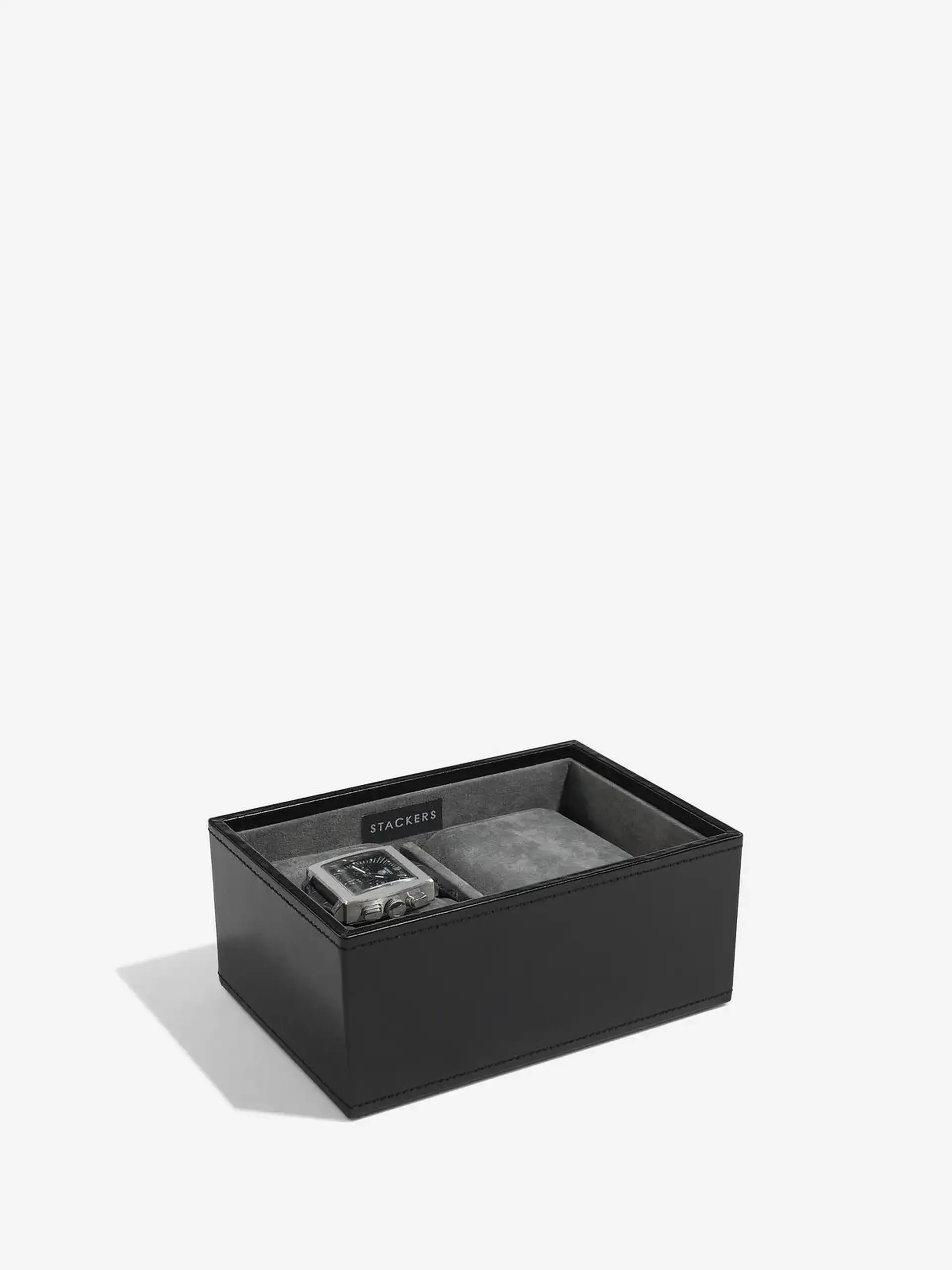 Cutie pentru ceas 2 secțiuni Black
