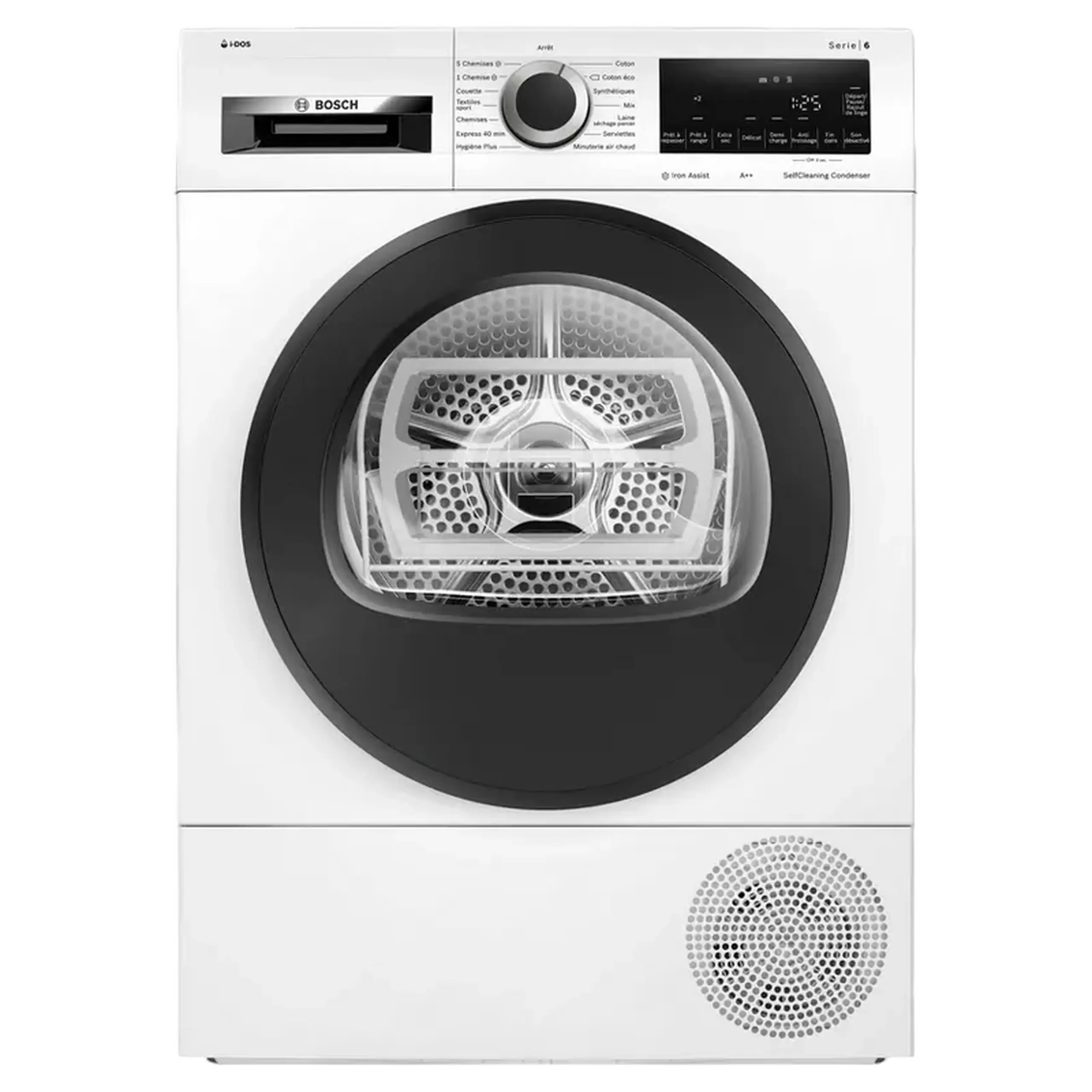 Uscător de rufe Bosch WQG245A0FR, 9kg, Alb