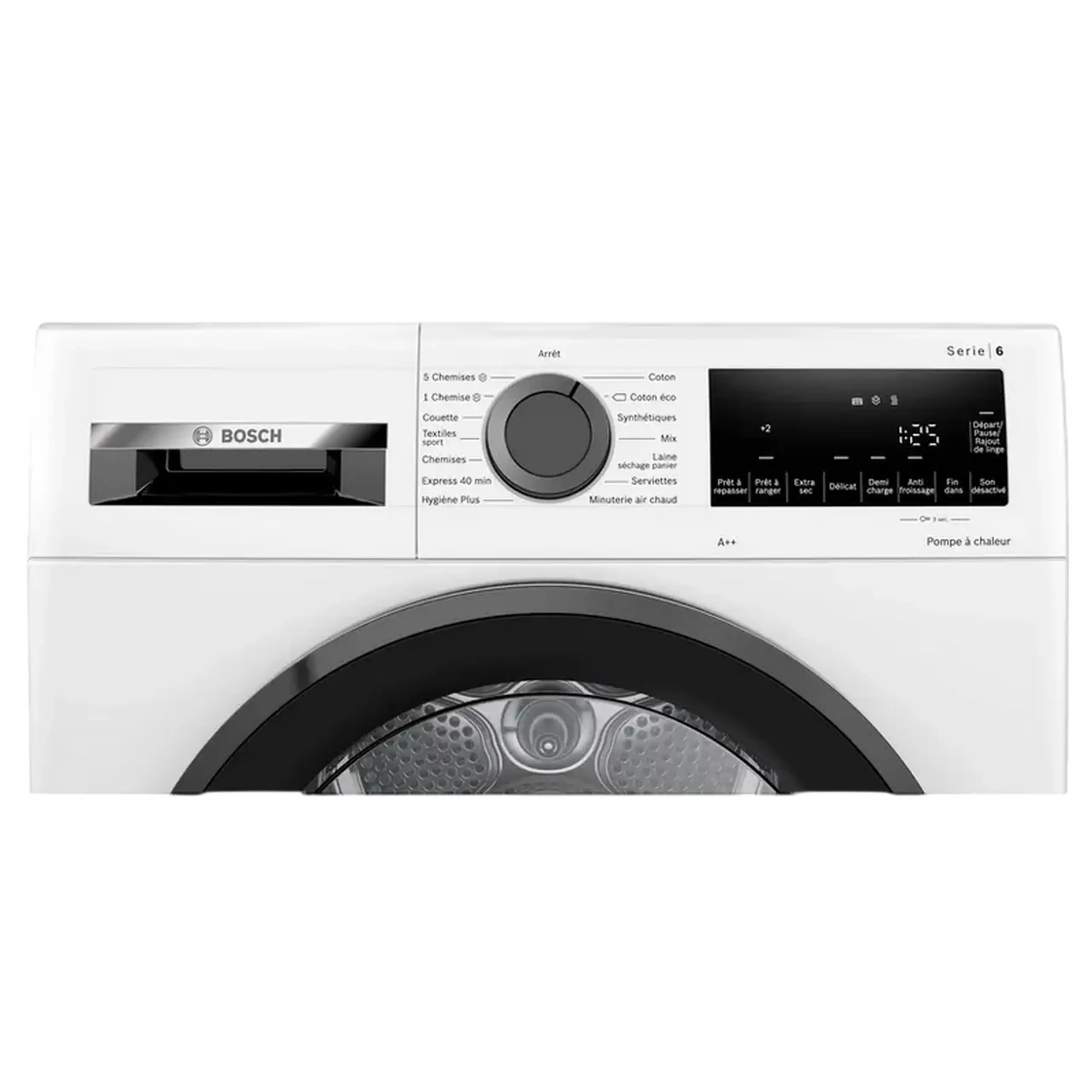 Uscător de rufe Bosch WQG245A0FR, 9kg, Alb