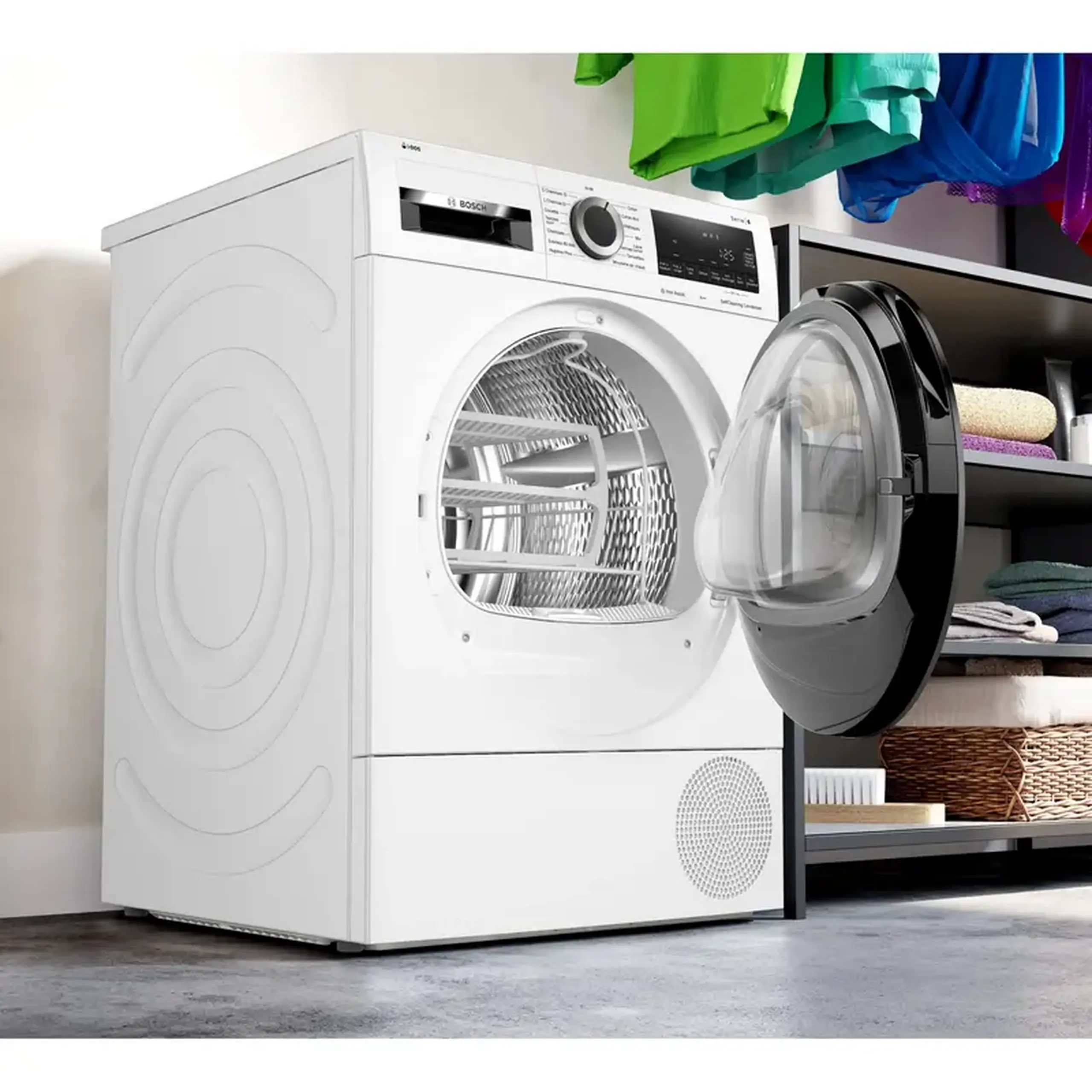 Uscător de rufe Bosch WQG245A0FR, 9kg, Alb