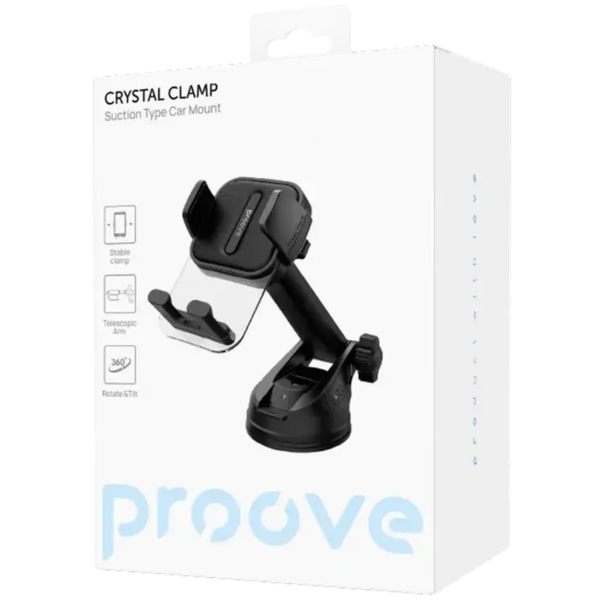 Suport Auto Proove Crystal Clamp, Negru