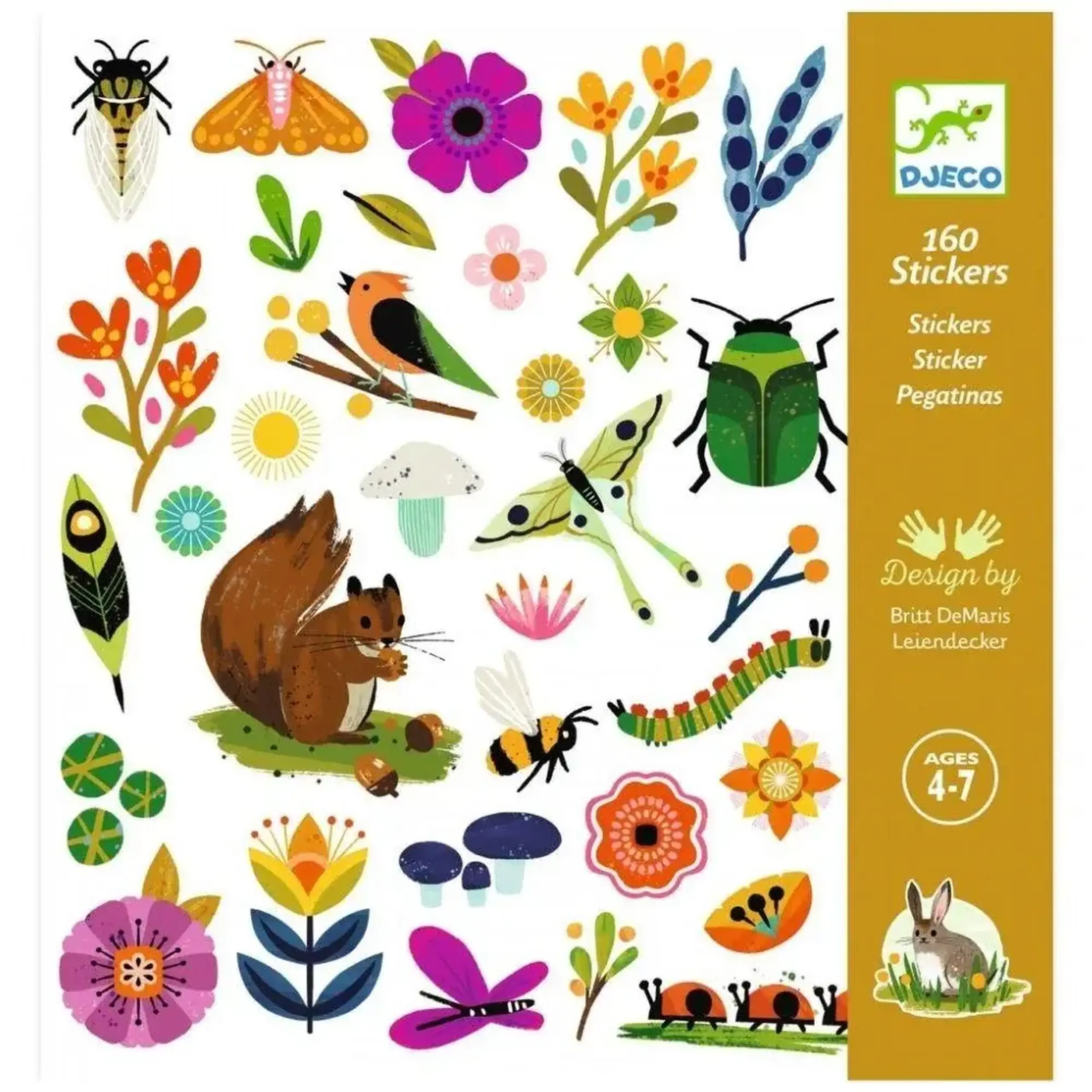 Set de 160 de stickere „Grădină” — Djeco