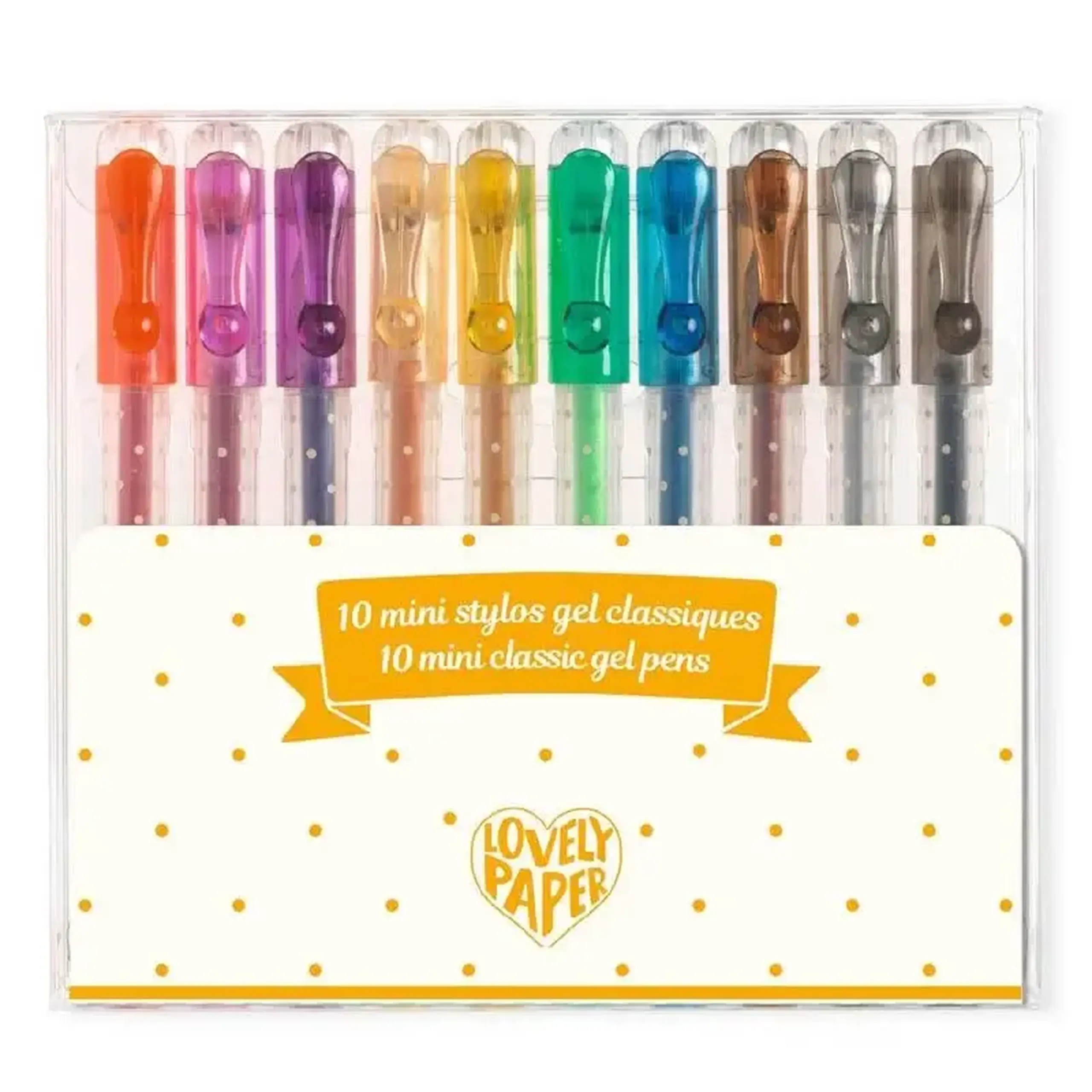Set de 10 mini pixuri cu gel, culori clasice — Djeco