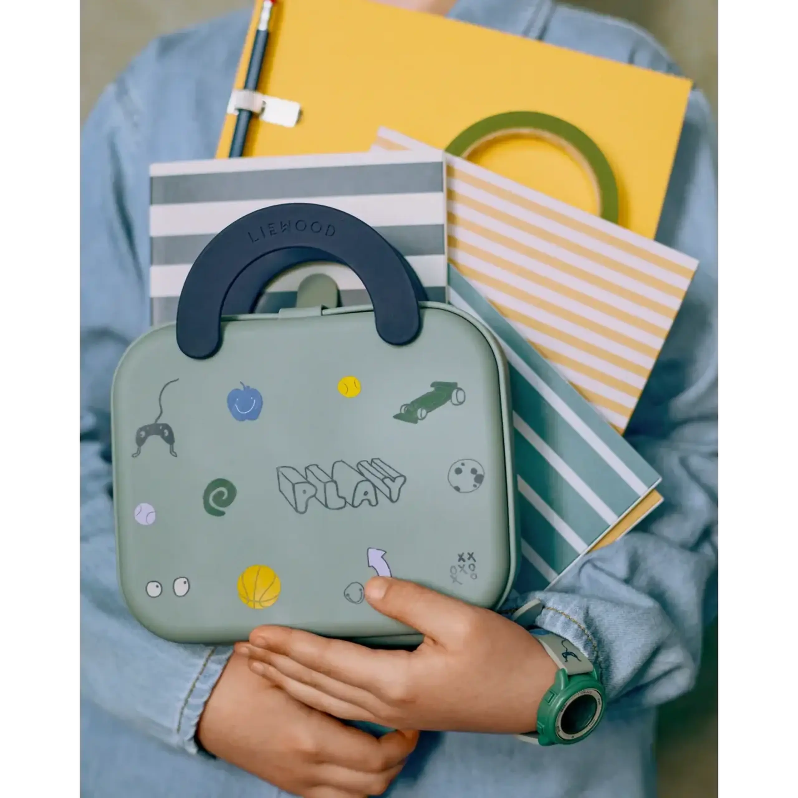 Cutie pliabilă pentru prânz ELARA Play / Dusty Peppermint — Liewood