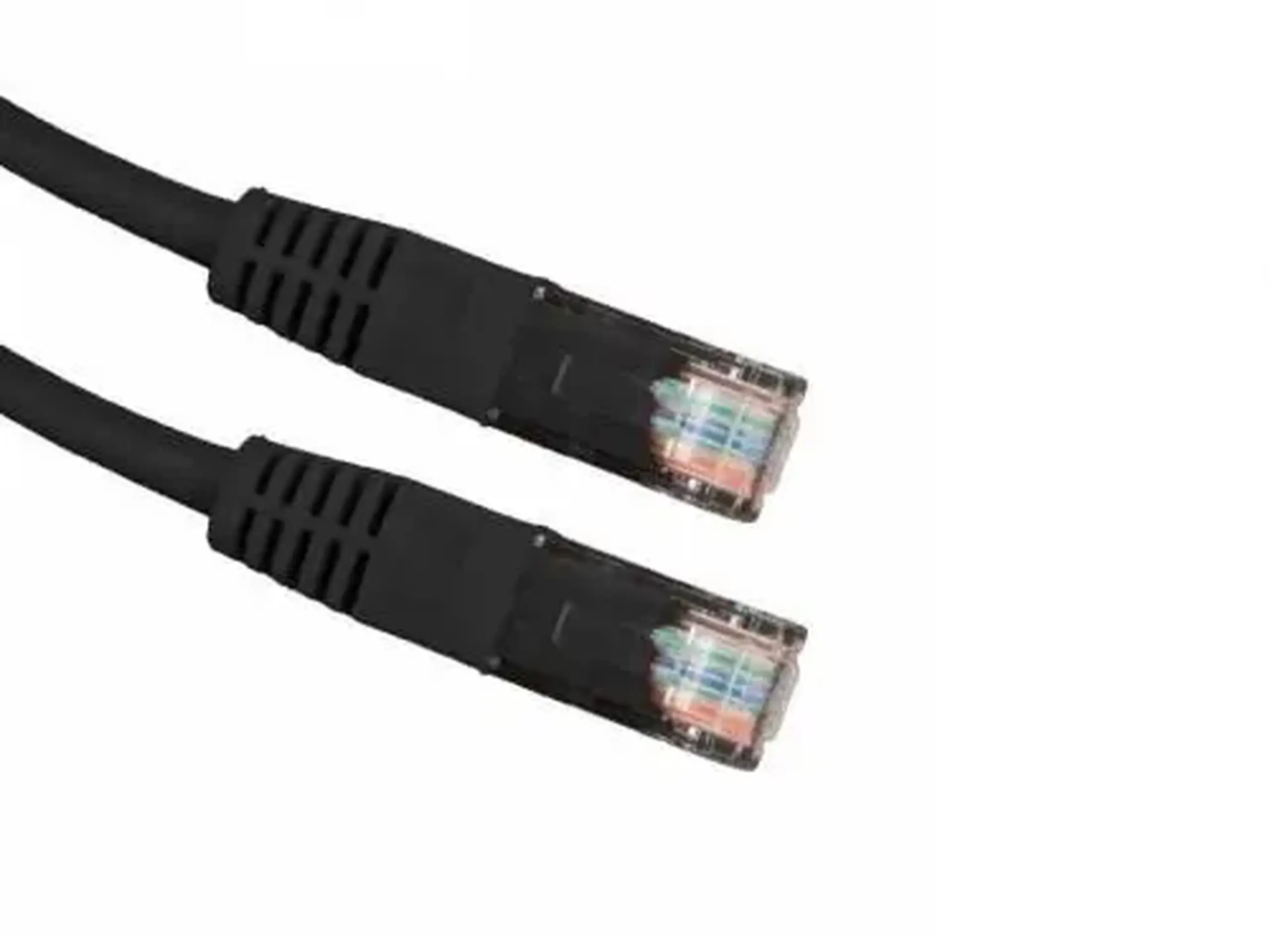 Patch cord UTP Cat.5e 3m - black, PP12-3M/BK, molded strain relief 50u'' plugs