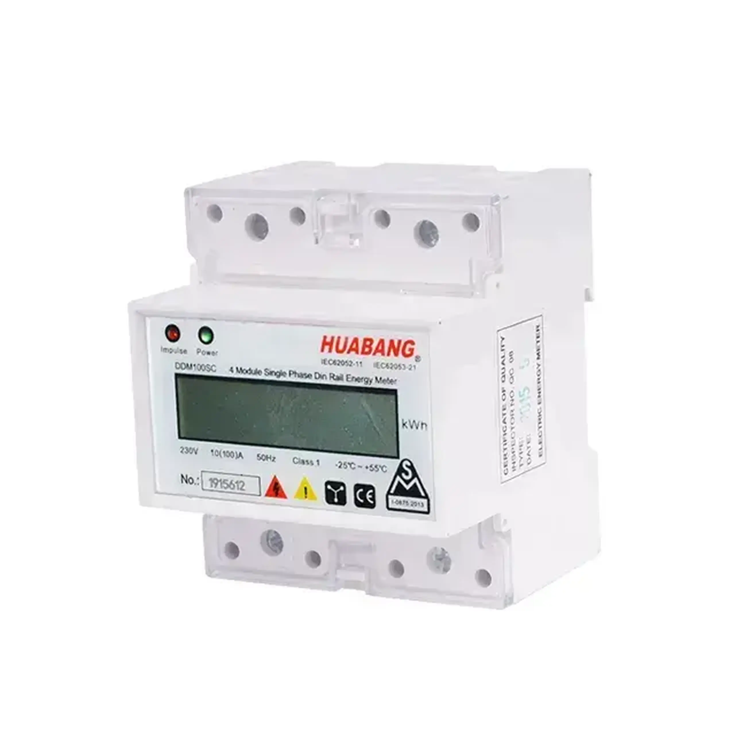 Contor electric DDM100SC Monofazat 10-100 A 220 - 240 V IP20 HUABANG