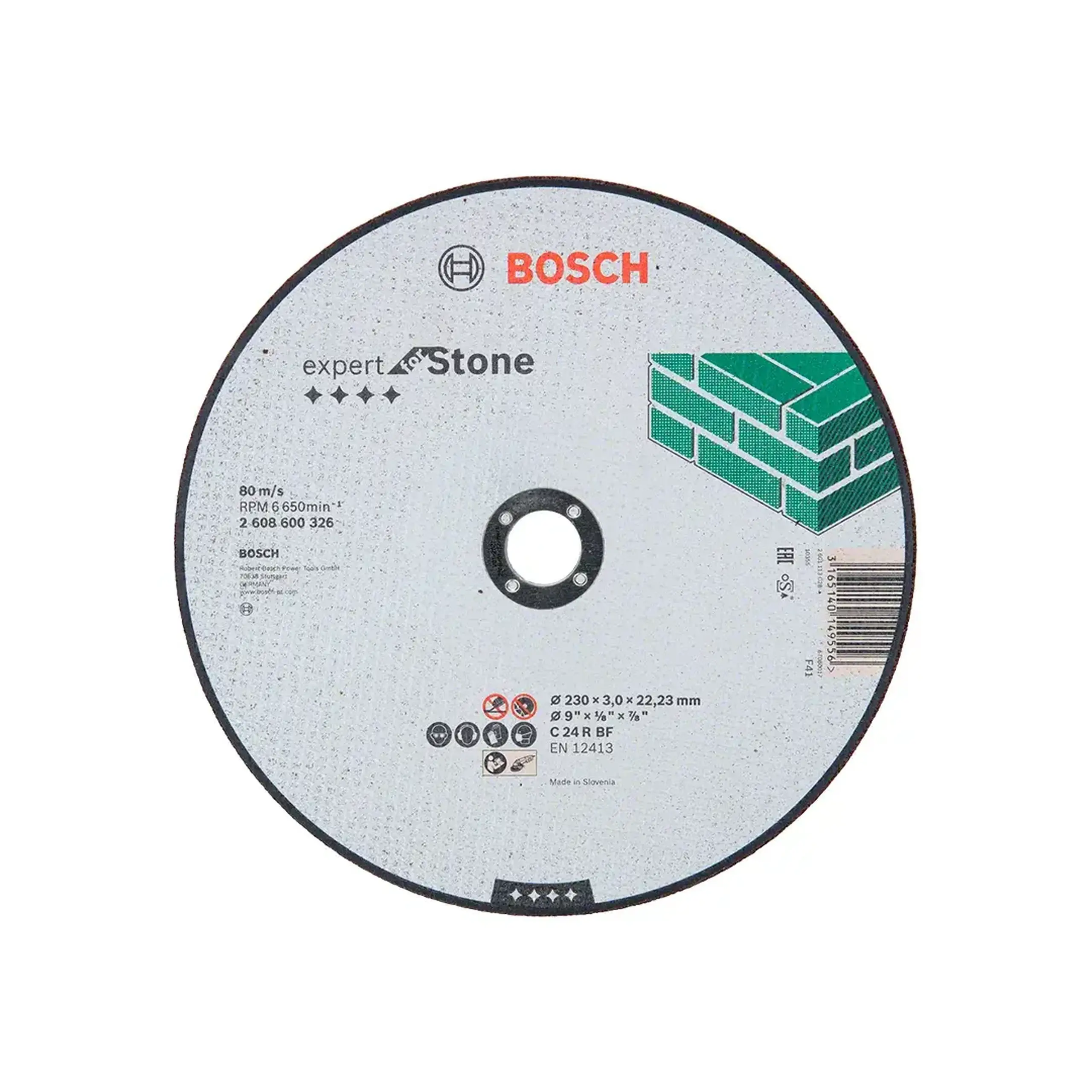 Disc pentru tăiat piatră 2608600326 230 * 22.23 mm Bosch