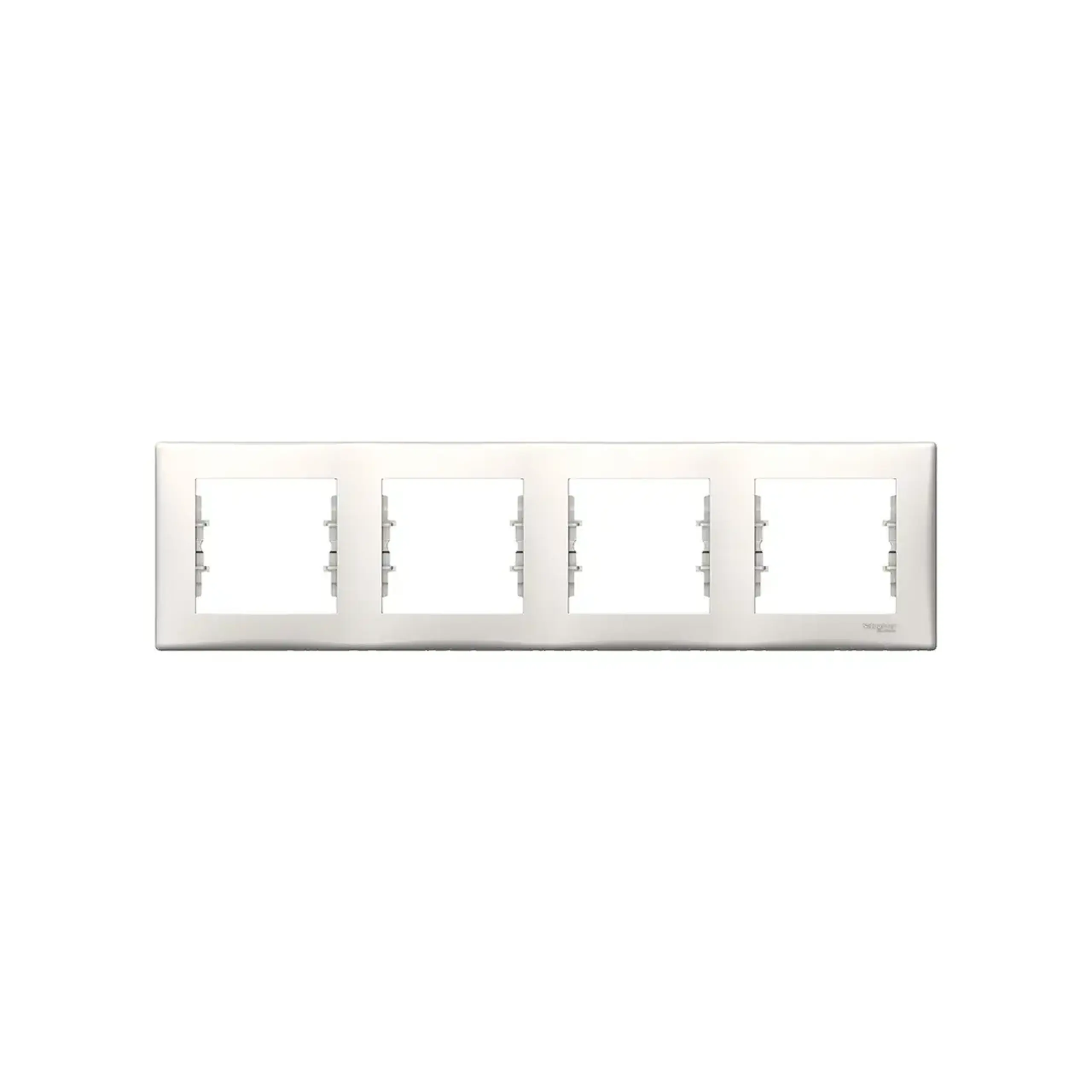 Ramă cu 4 locuri SEDNA crem orizontală Schneider-Electric - Dimensiuni (L x W x H x Ø) 80 x 299 x 7 mm