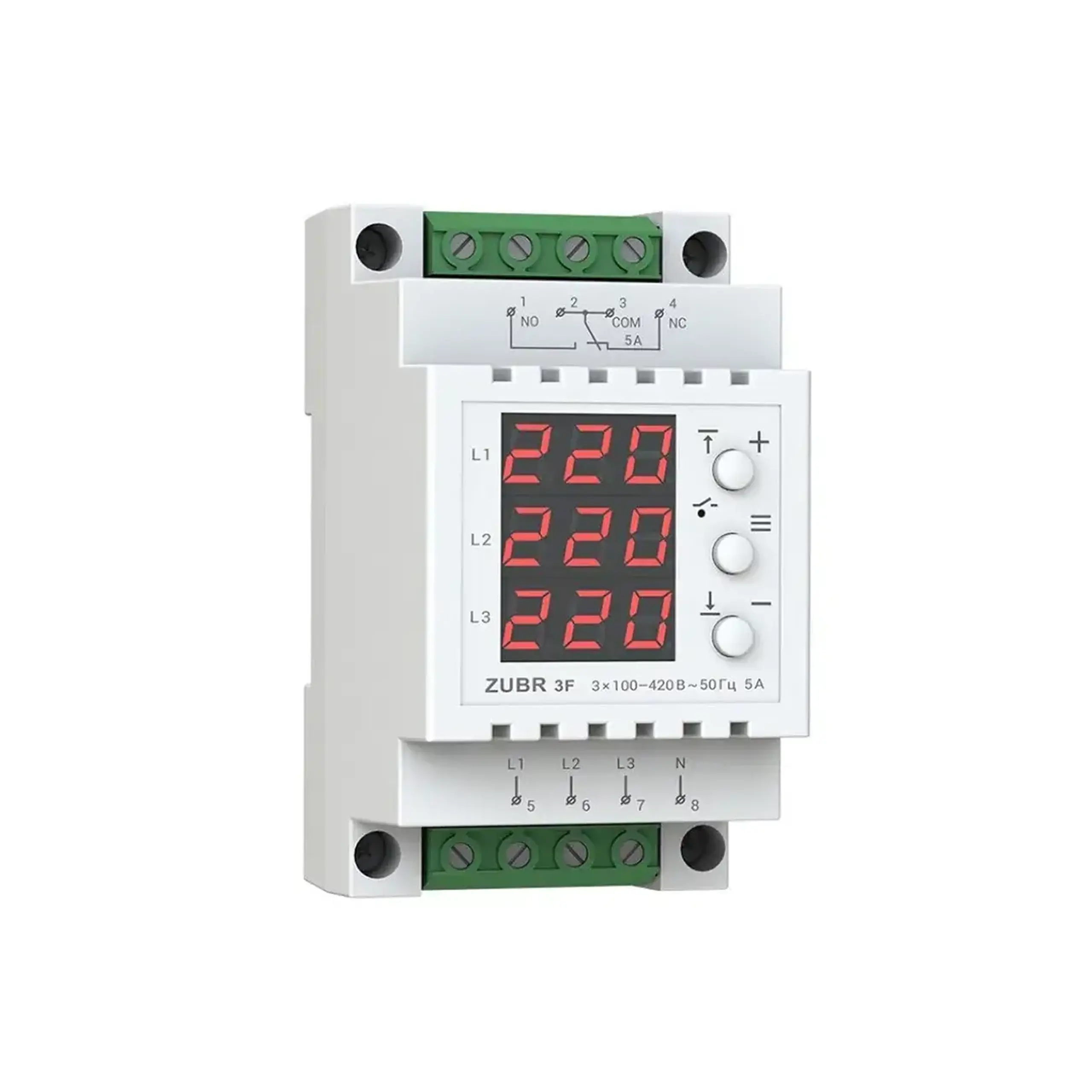 Releu control tensiune 3F 5 A 100 - 400 V IP20 Zubr