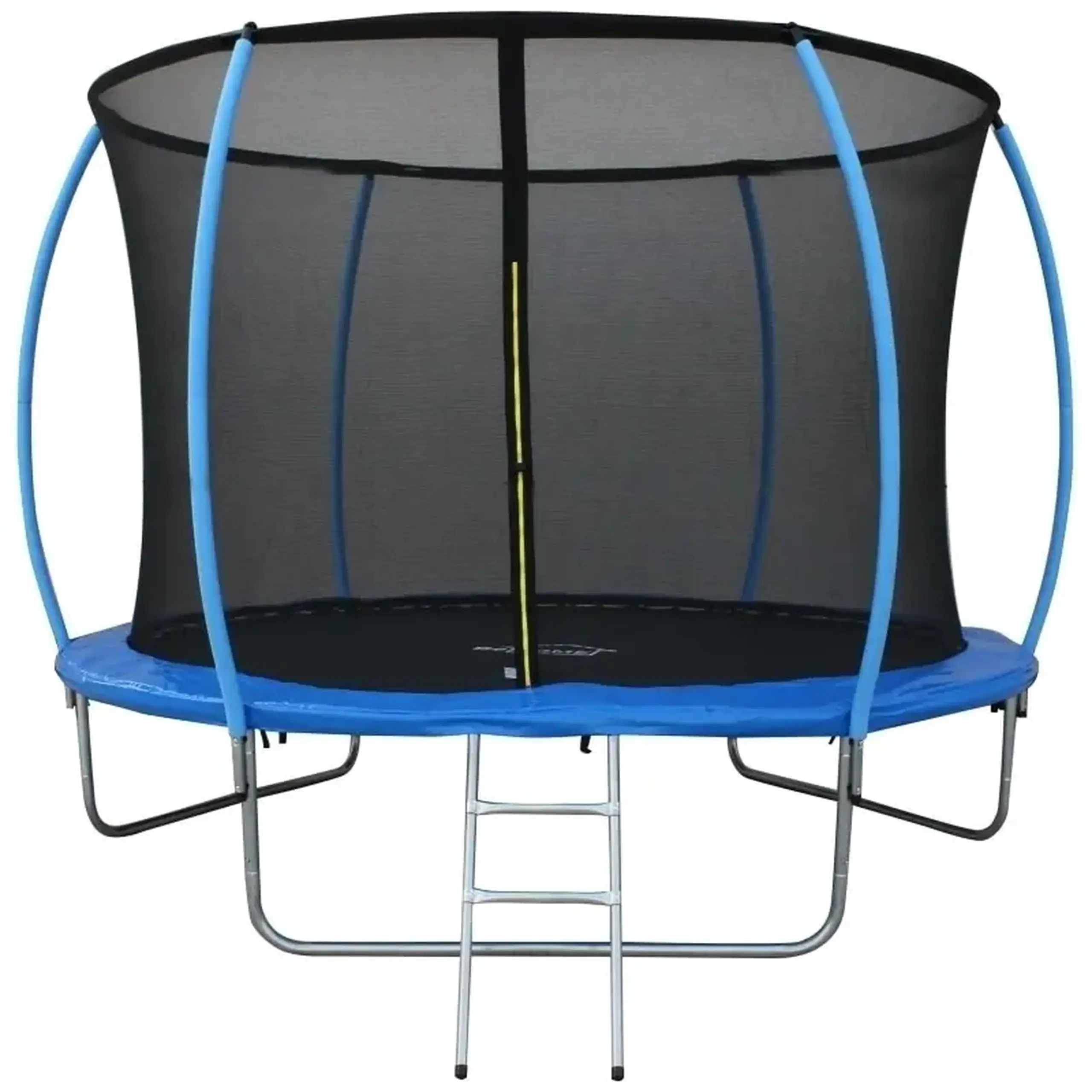 Trambulina DeHome Jumper 3008, diametru 244 cm (8 FT), plasa de siguranta, scara inclusa, stalpi curbati tip pampkin, plasa rezistenta UV, structura metal