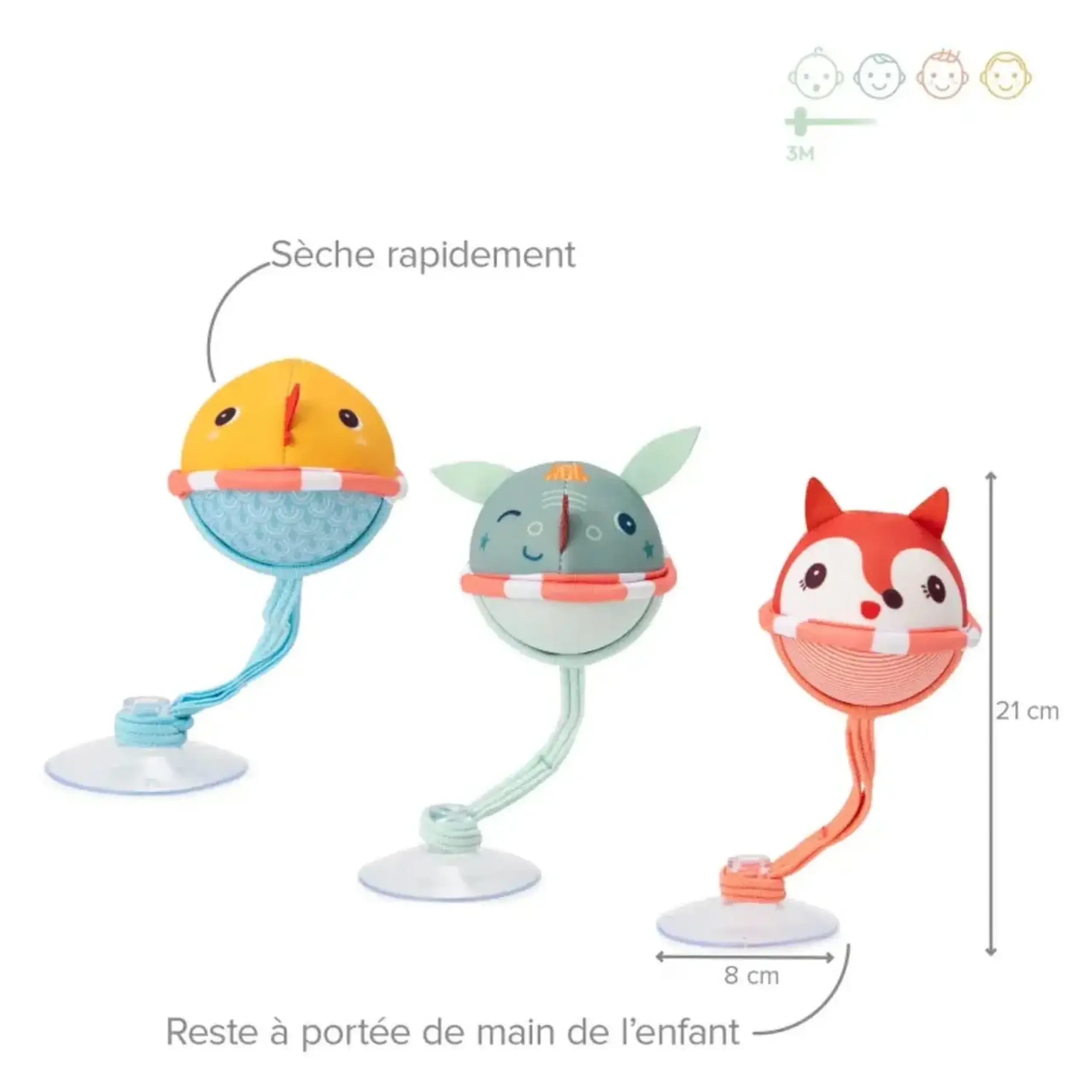Set de 3 mingi pentru baie — Lilliputiens
