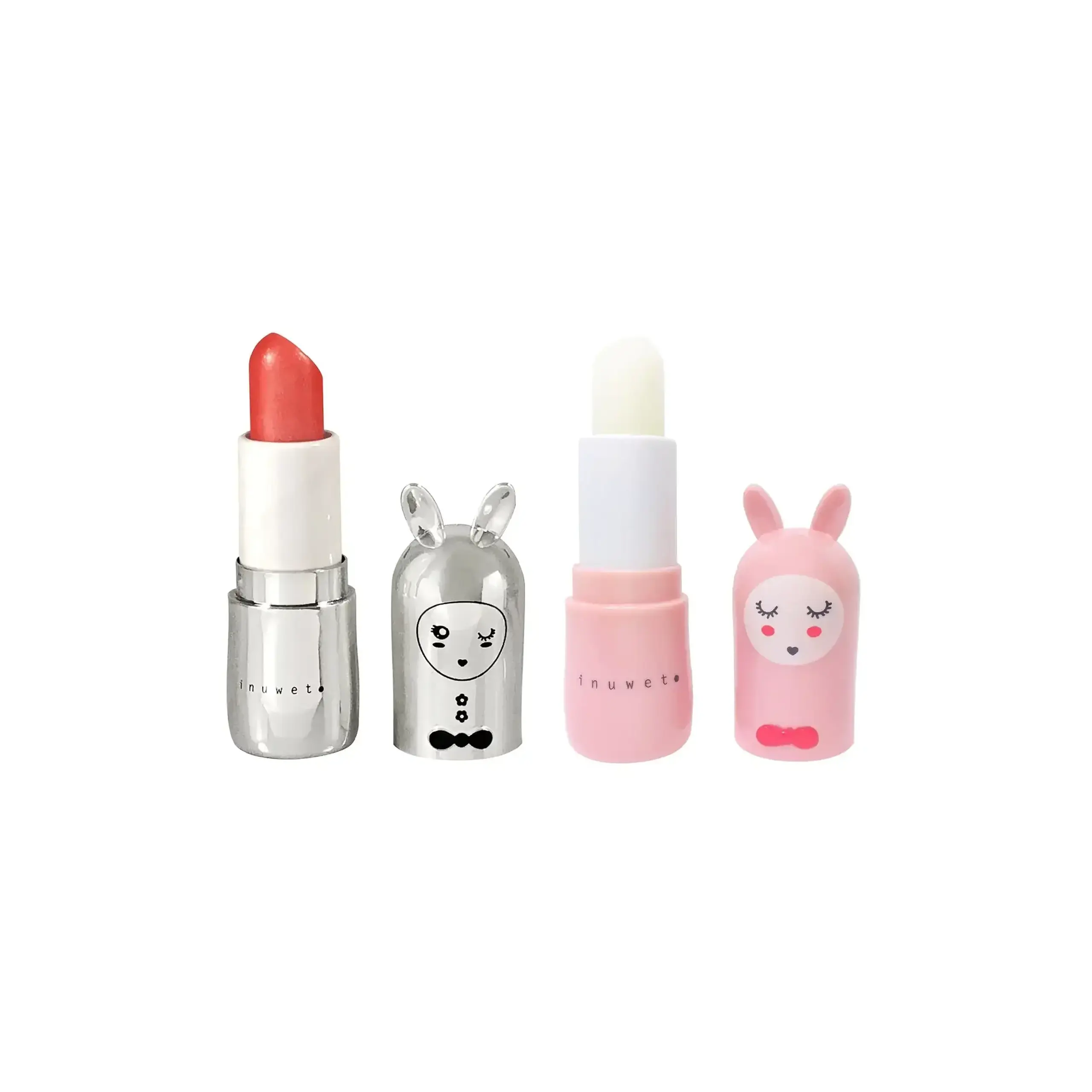 Set Chloe cu 2 balsamuri de buze, căpșuni și cocos — Inuwet
