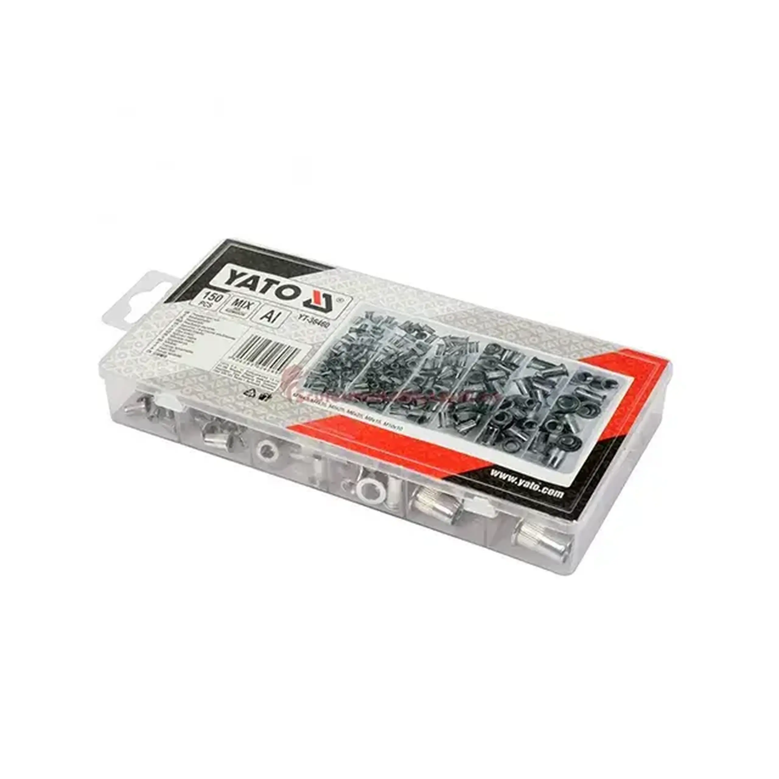 Set nituri cu filet 3 - 10 mm Aluminiu 150 buc.