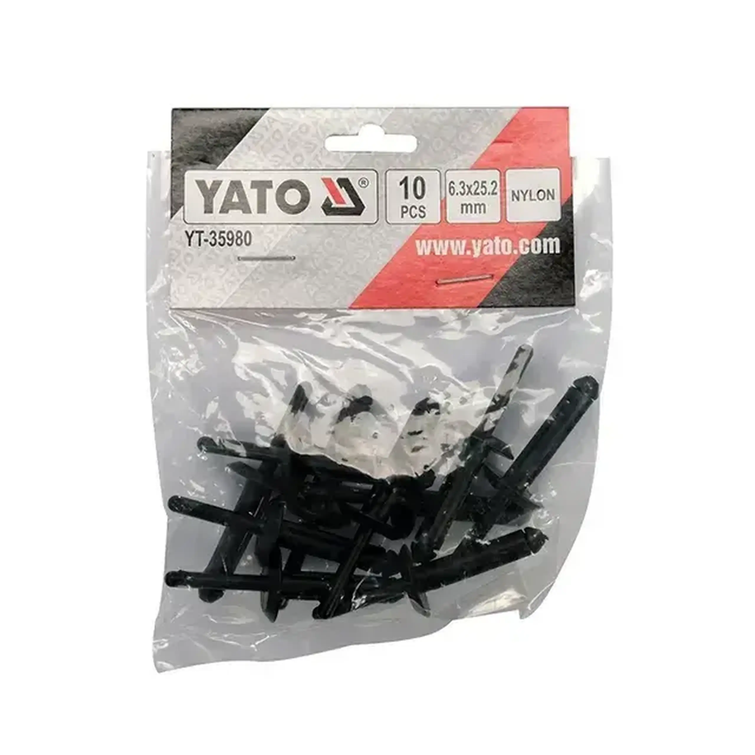 Nituri 6.3 * 25.2 mm Yato plastic 10 buc.