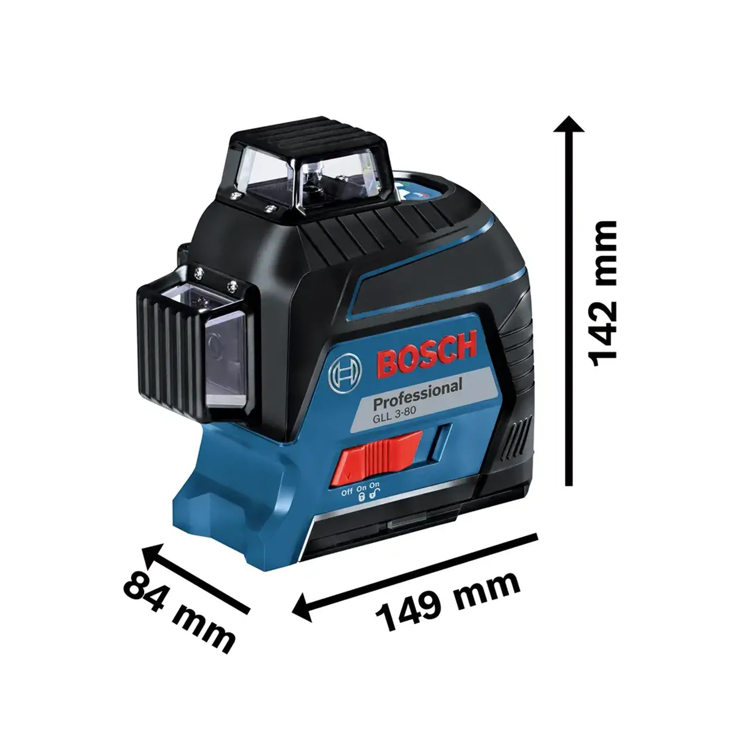 Nivelă cu laser GLL 3-80 Roșu 30 m 6 V IP54 Bosch