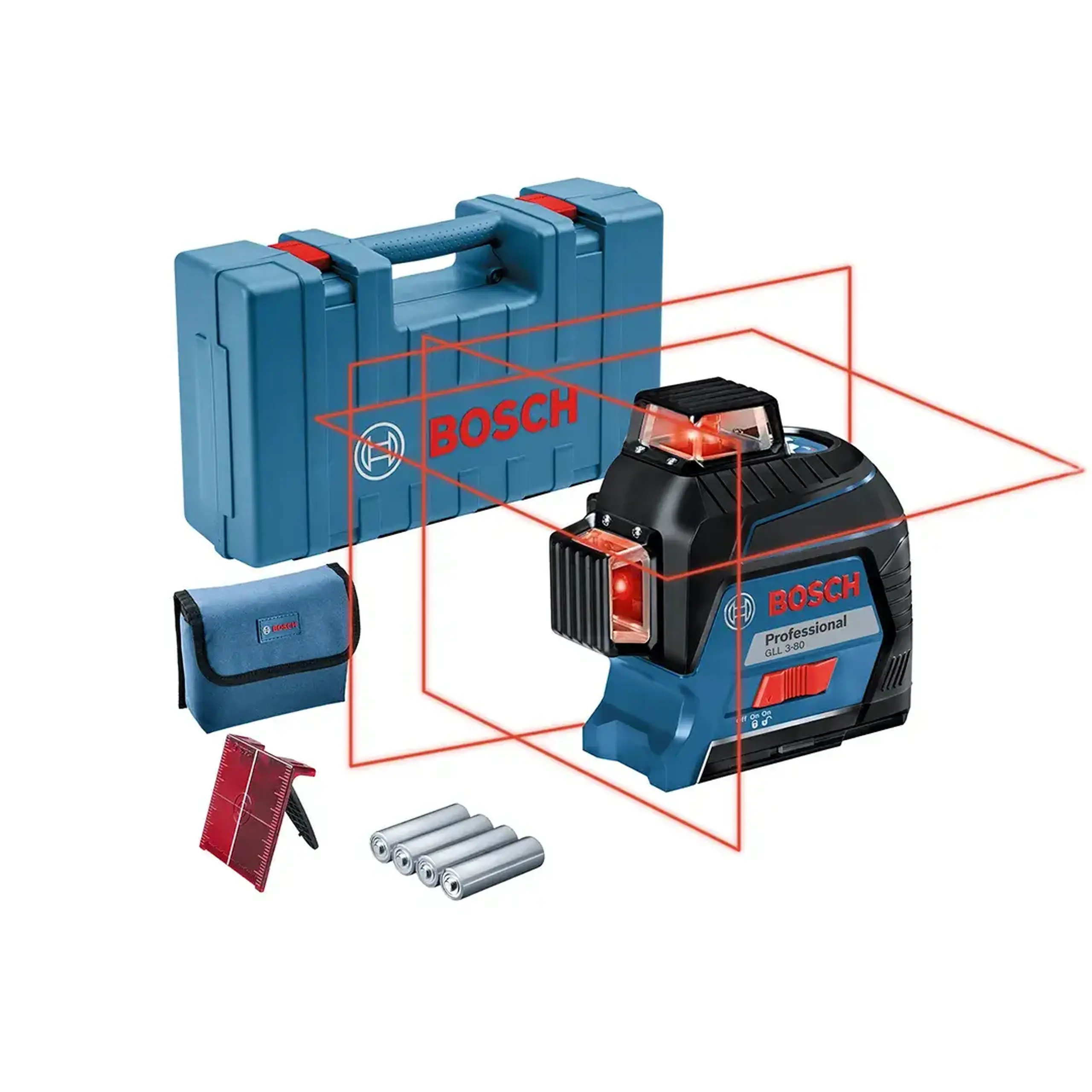 Nivelă cu laser GLL 3-80 Roșu 30 m 6 V IP54 Bosch