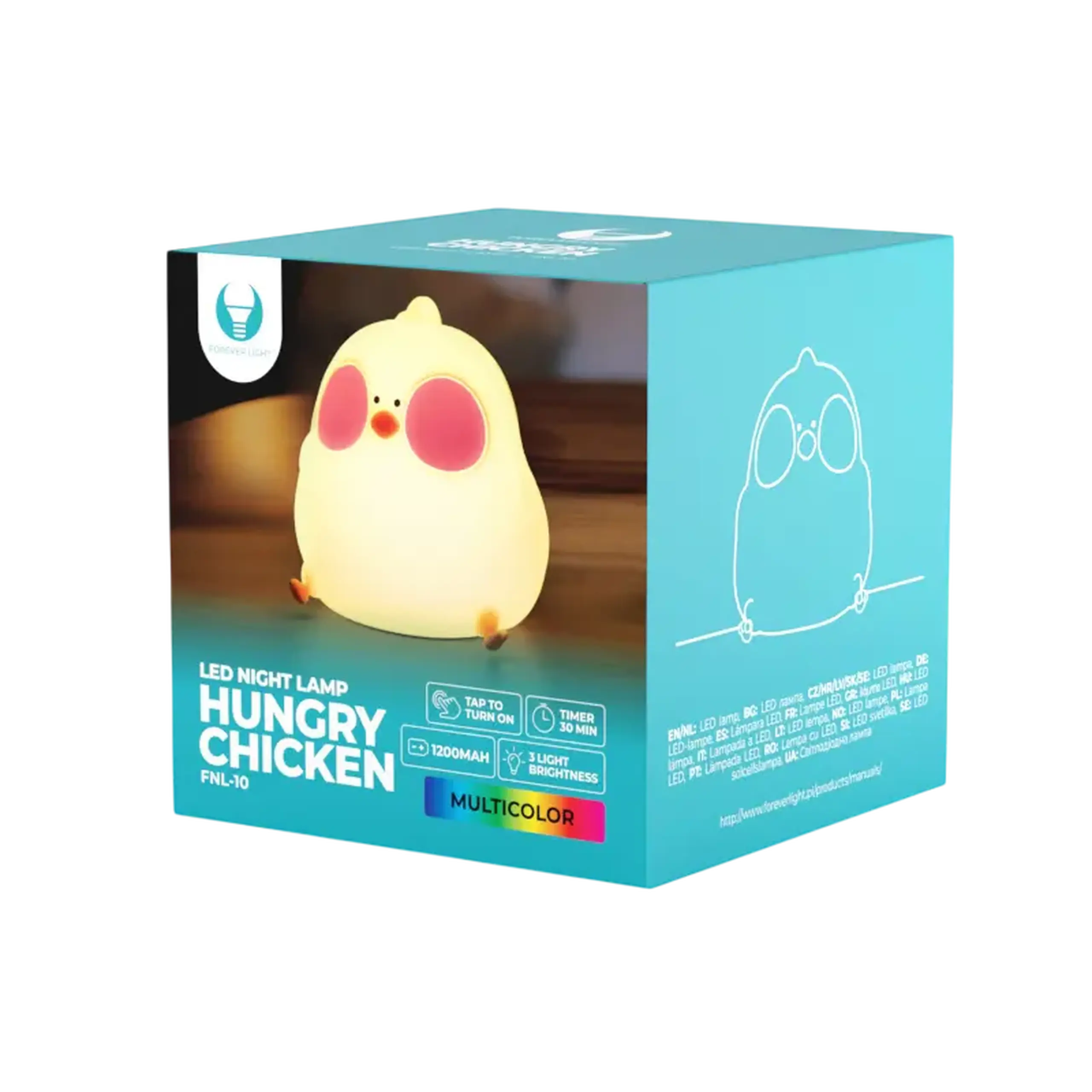 Lampă de noapte Forever light Hungry chicken, Alb