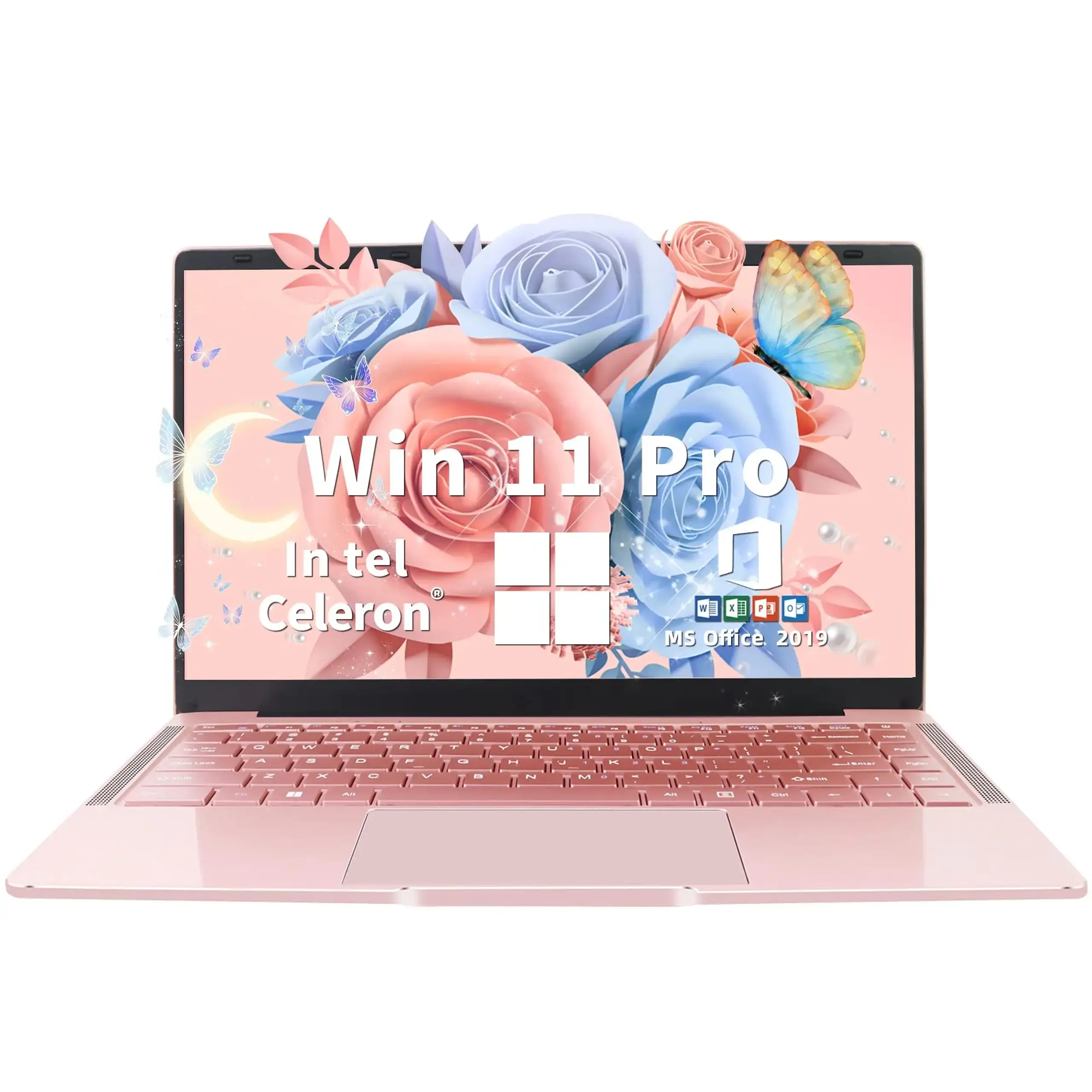 Nou! Rose Gold Laptop | Intel Celeron J4105 | 8GB | 128GB LiteOn | Intel UHD 600 | 15.6" FHD