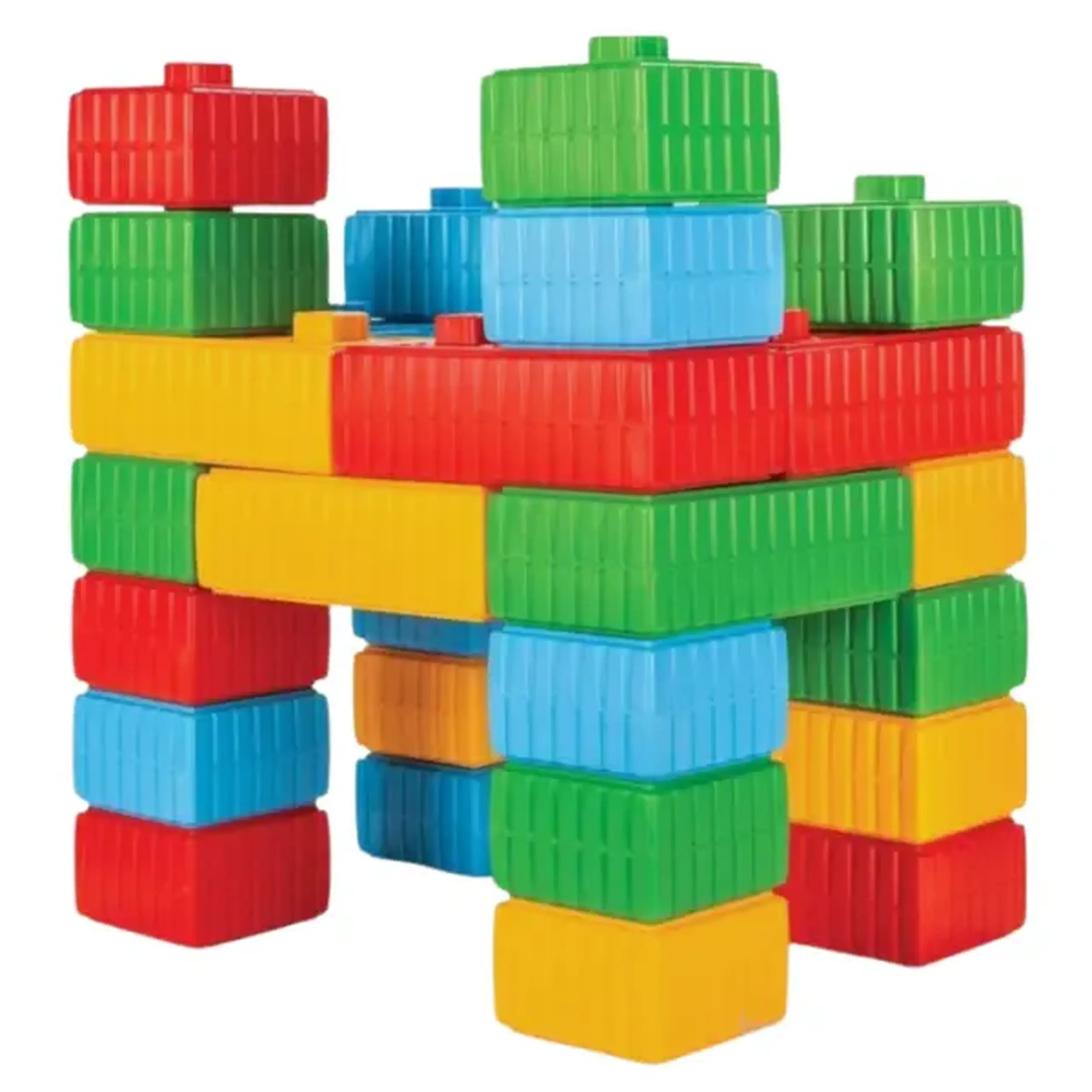 Set de cărămizi mari de construcție cu roți (43 piese)