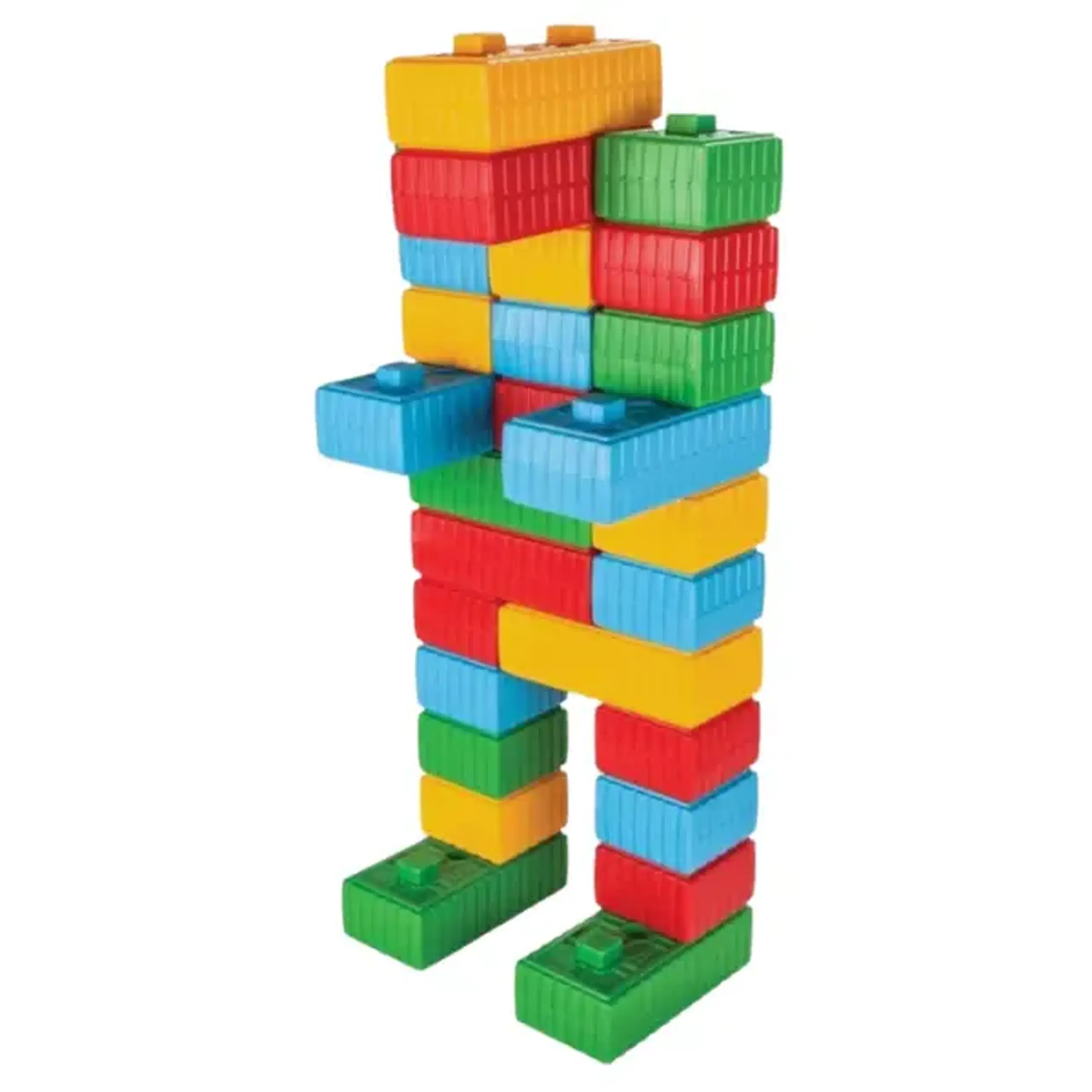 Set de cărămizi mari de construcție cu roți (43 piese)