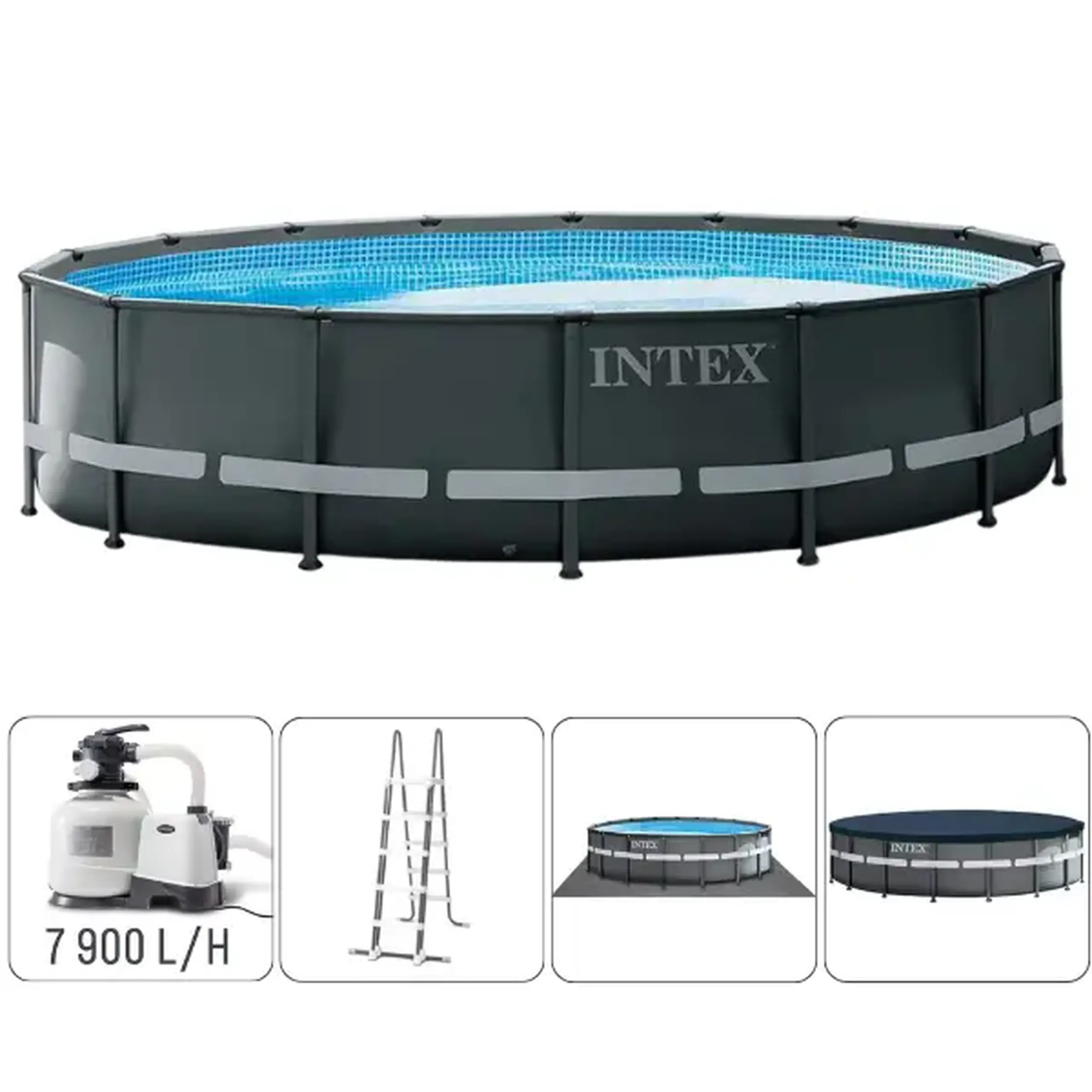 INTEX Piscină ULTRA XTR FRAME 549x132cm, 26423L, cadru metalic, cu pompă de filtrare