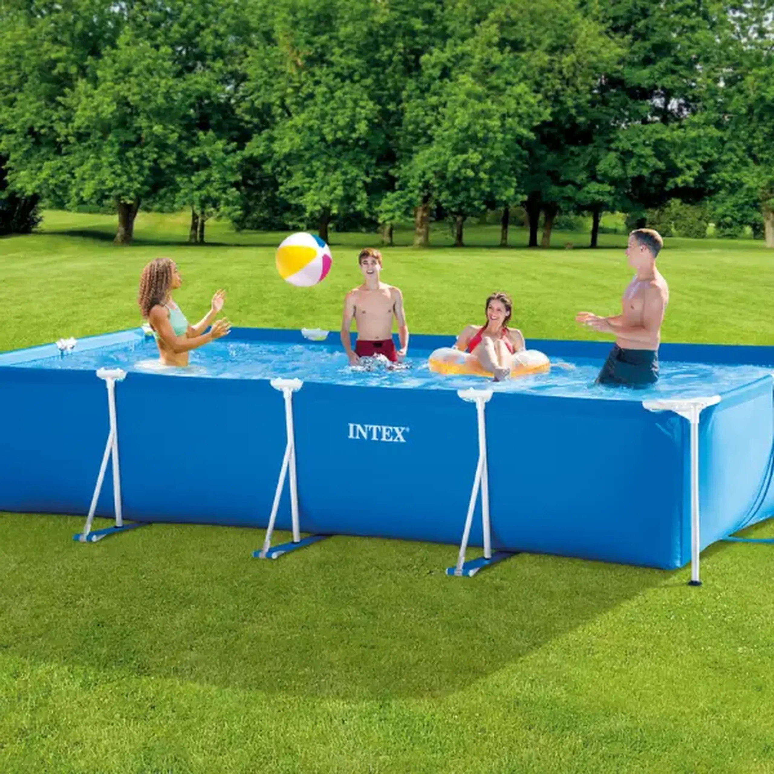 INTEX Piscină RECTANGULAR FRAME 450х220х84 cm, 7127L, cadru metalic