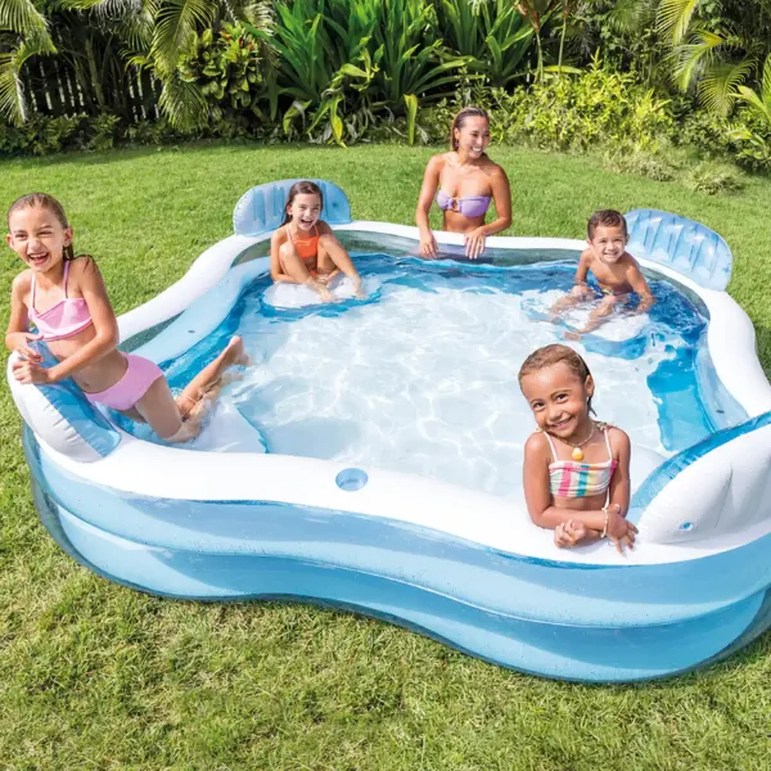 INTEX Piscină gonflabilă pentru familie 229x229x66 cm, 990 L, 3+