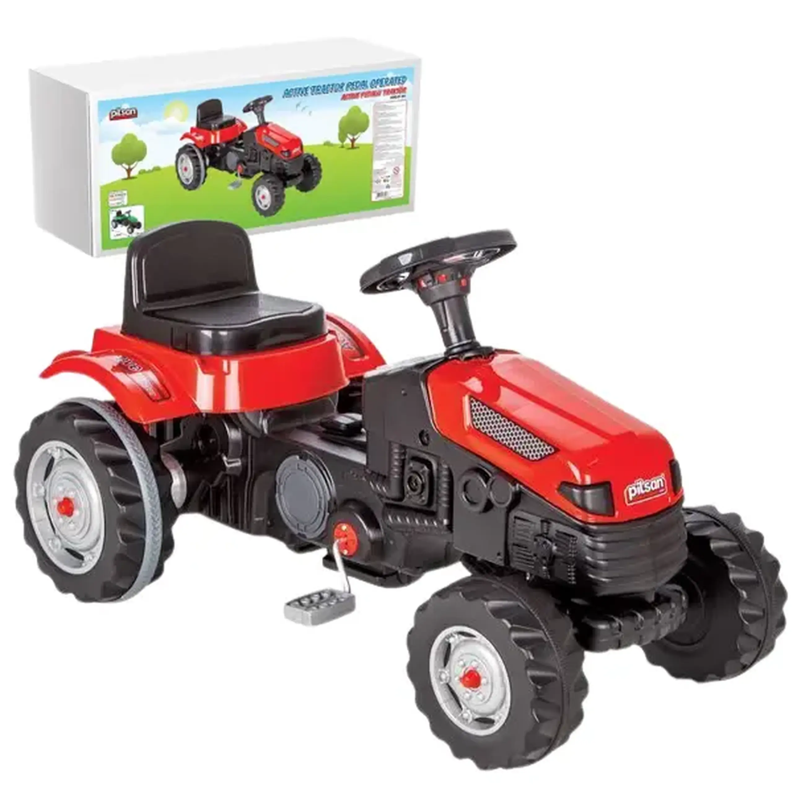 Tractor cu pedale ACTIVE, roșu