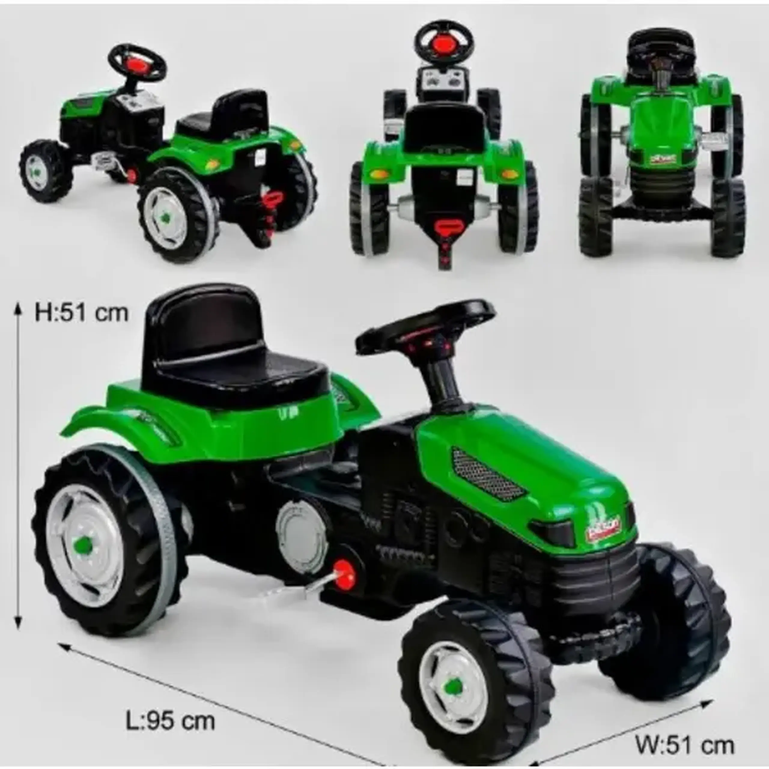 Tractor cu remorca ACTIVE, verde