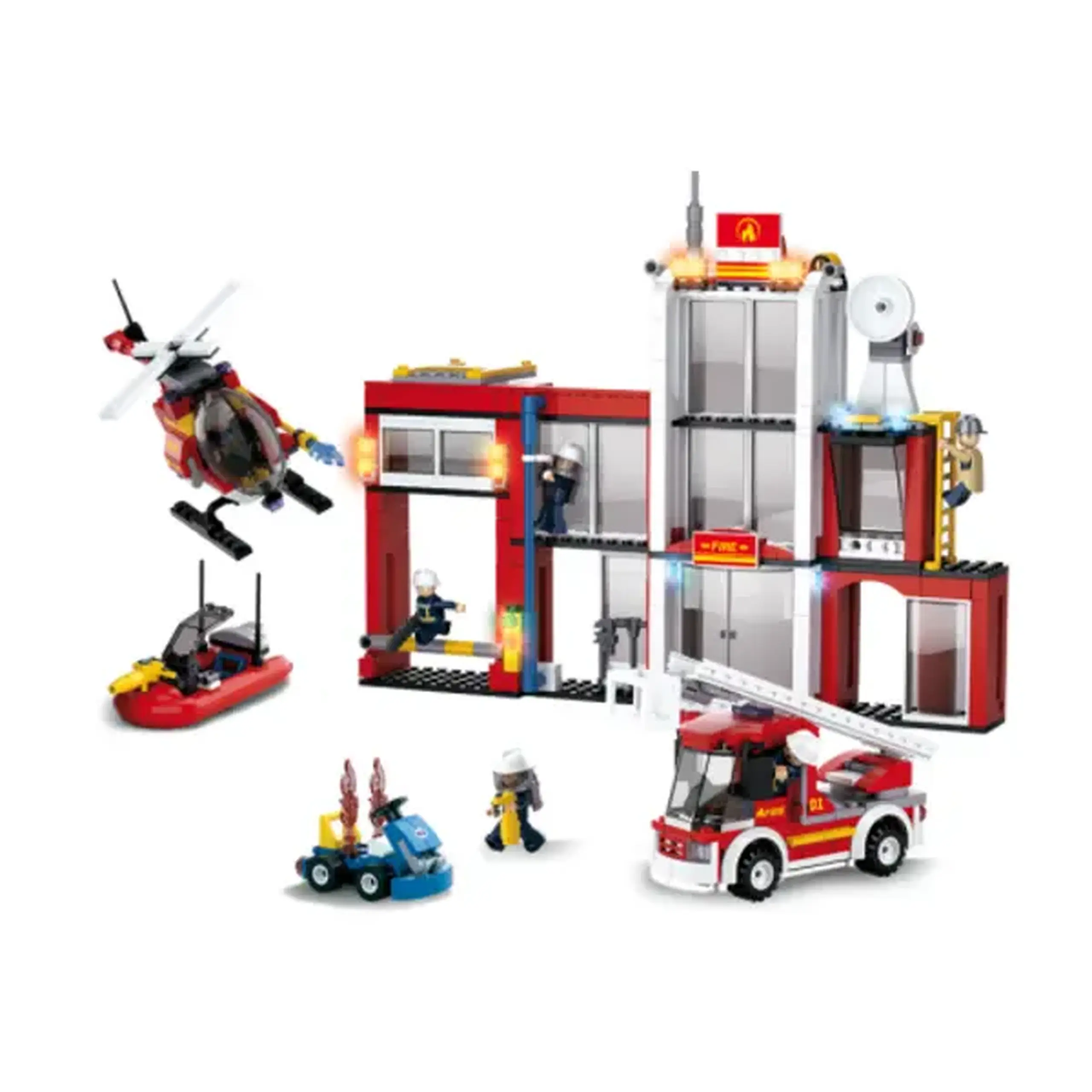 Set de construcție „Stație de pompieri”, 612 elem.