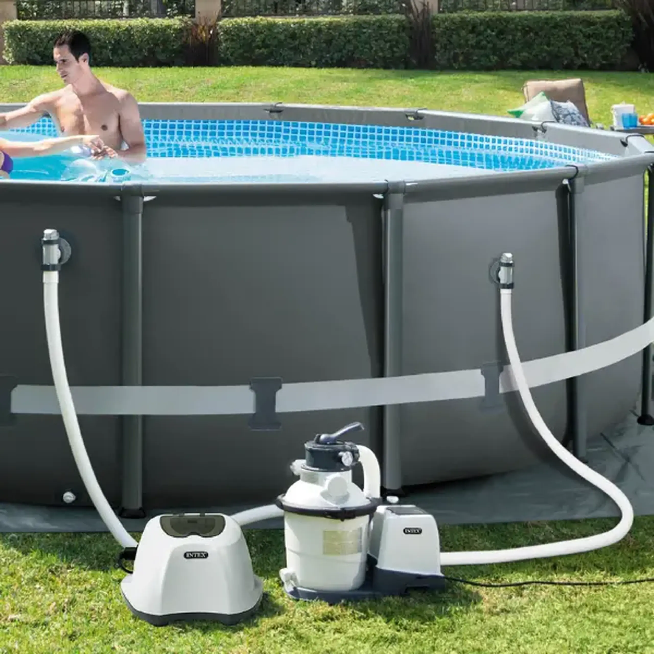 INTEX Generator de clor (sistem de apă de mare) “Krystal Clear QS500” pentru piscine până la 26500L, 220-240V,cu temporizator