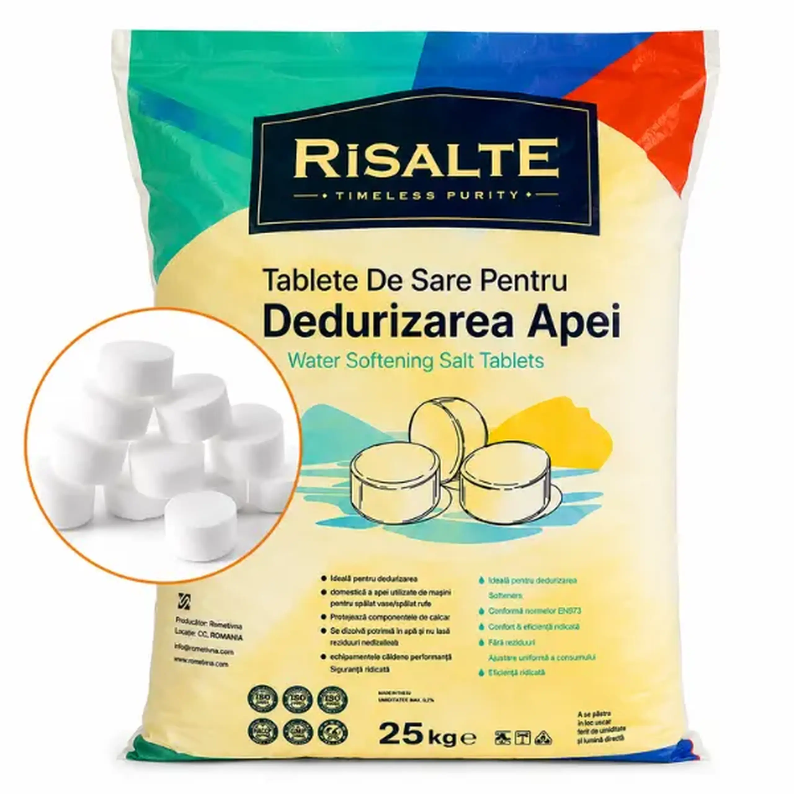 Sare tabletata NaCI, min 99.5% (25 kg)
