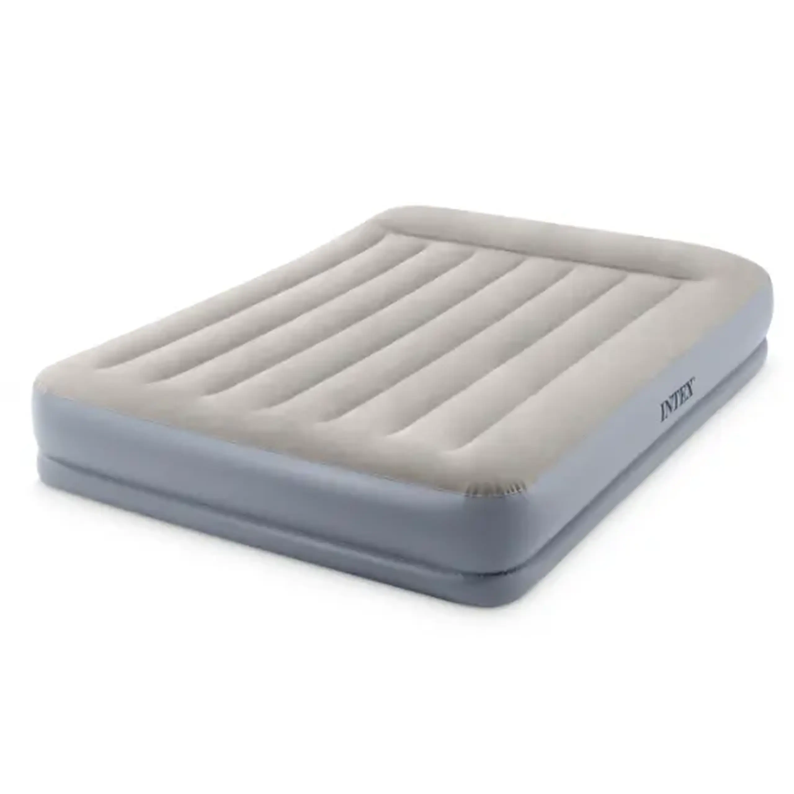 INTEX Saltea gonflabilă “Velur MID-Rise Air” 152x203x30 cm cu tetieră și pompă încorporată 220V, până la 272 kg