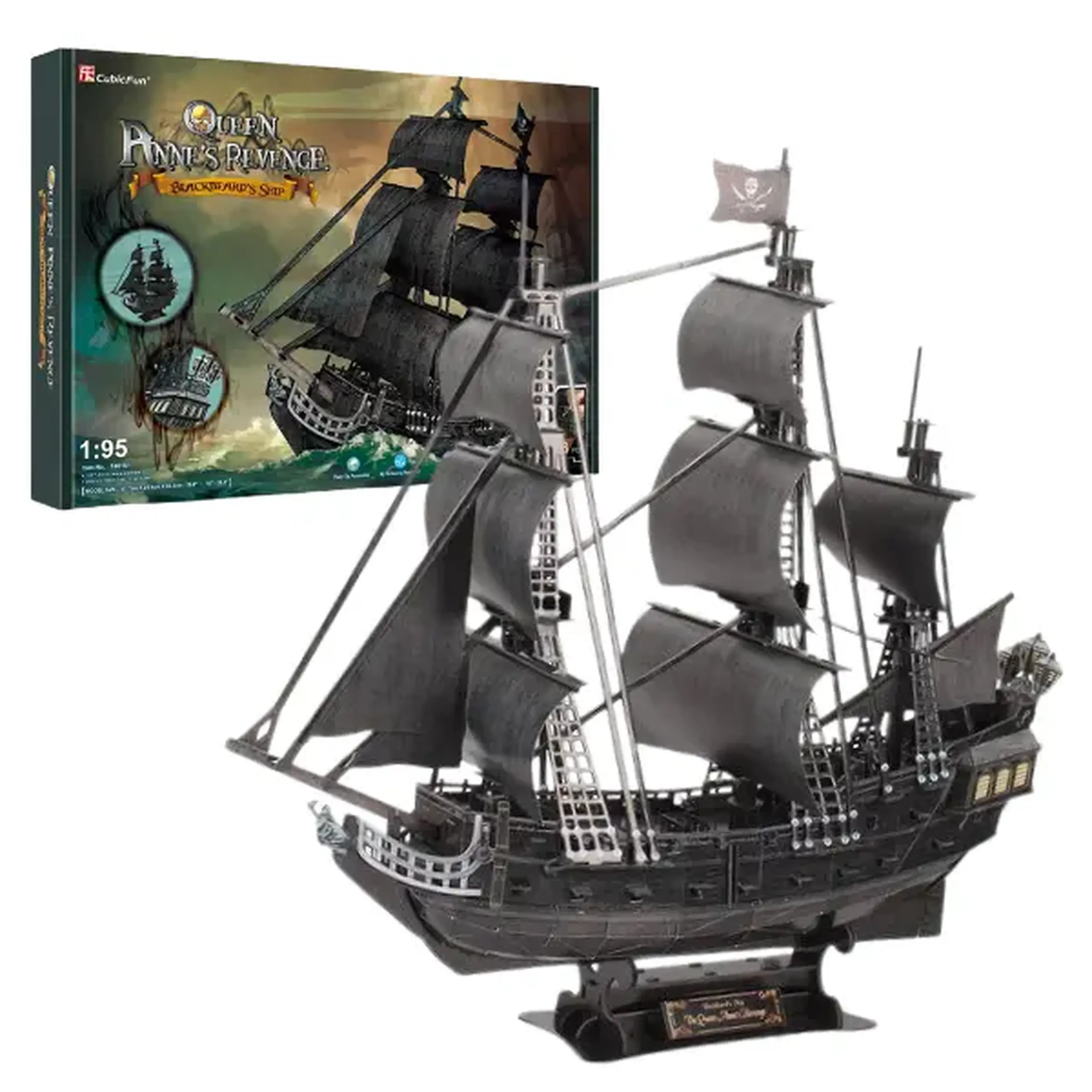 3D puzzle Corabie de pirați “Răzbunarea Reginei Anne”, 328 elemente