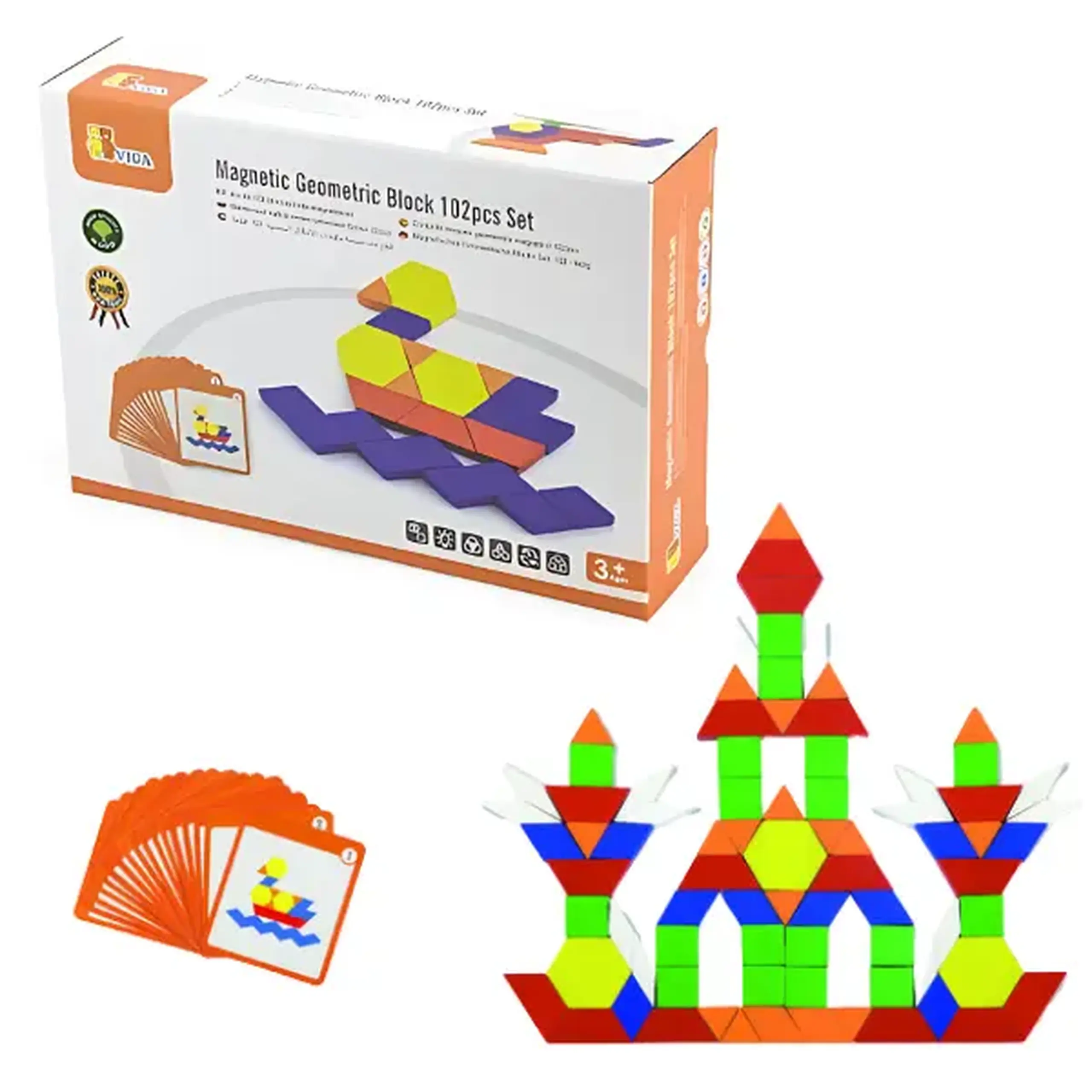 Magnetic Geometric Block 102pcs Set