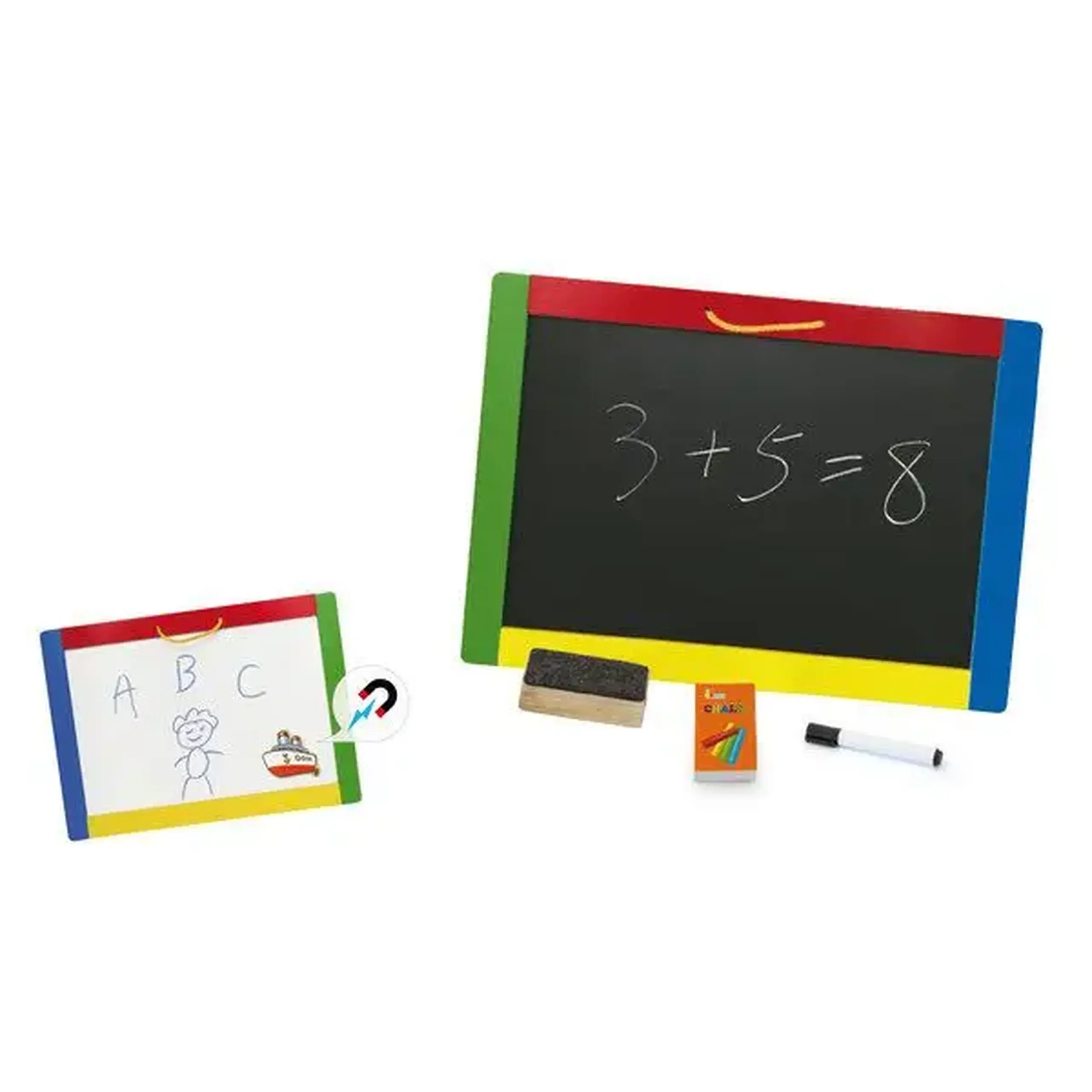 Tablă magnetică cu două fețe pentru desen și scris