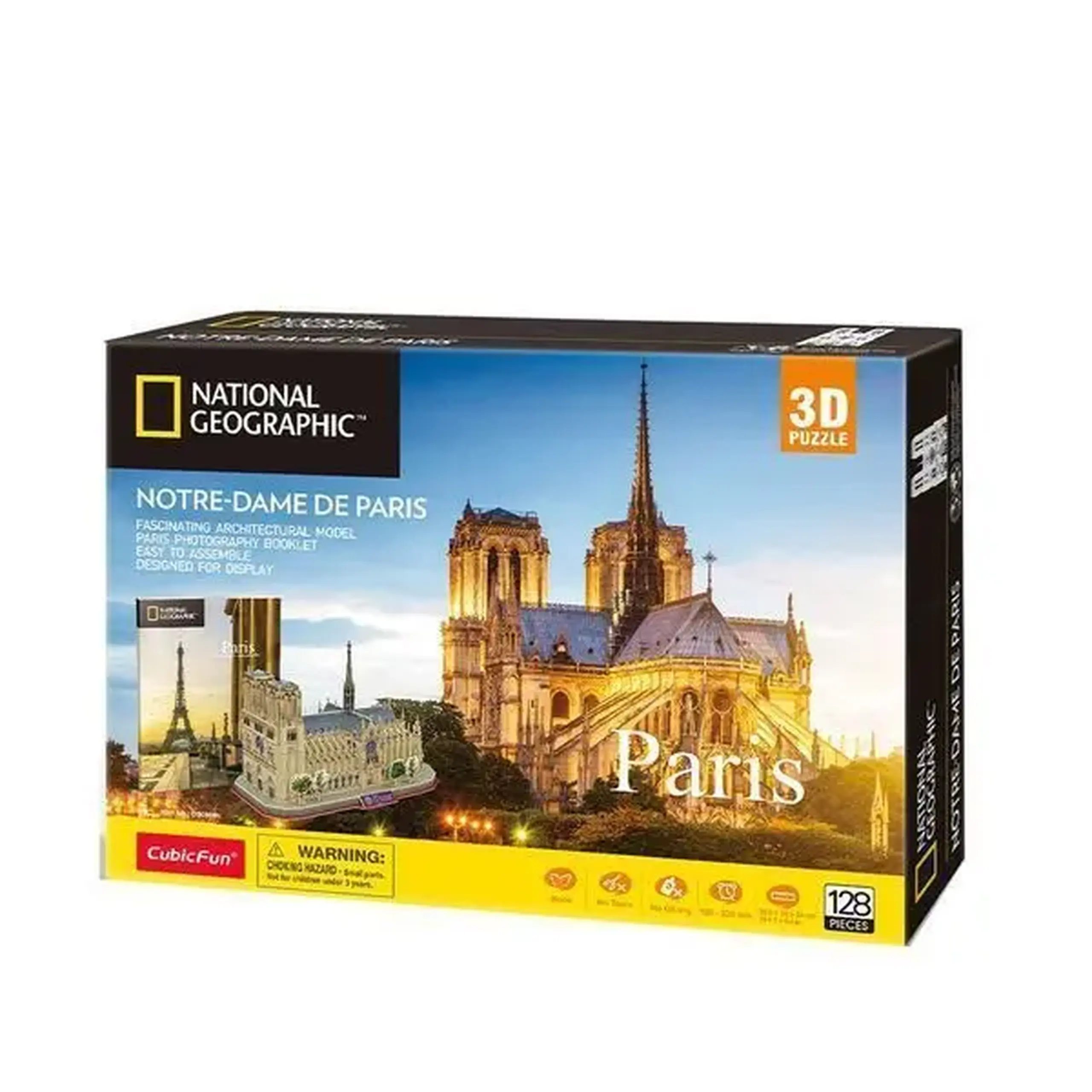3D puzzle “Notre Dame De Paris”, 128 elemente