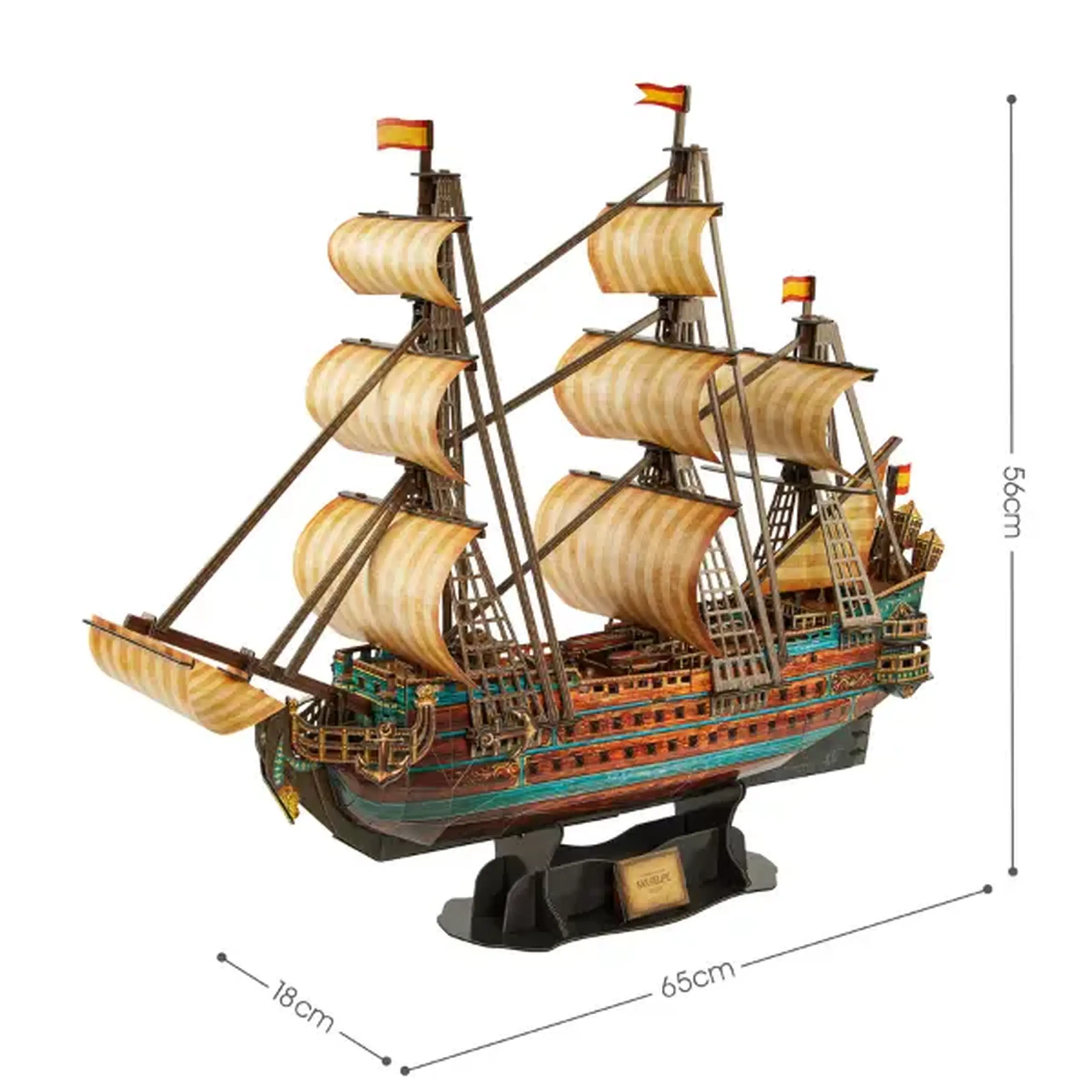 3D puzzle Galeonul „San Felipe”, 248 elemente