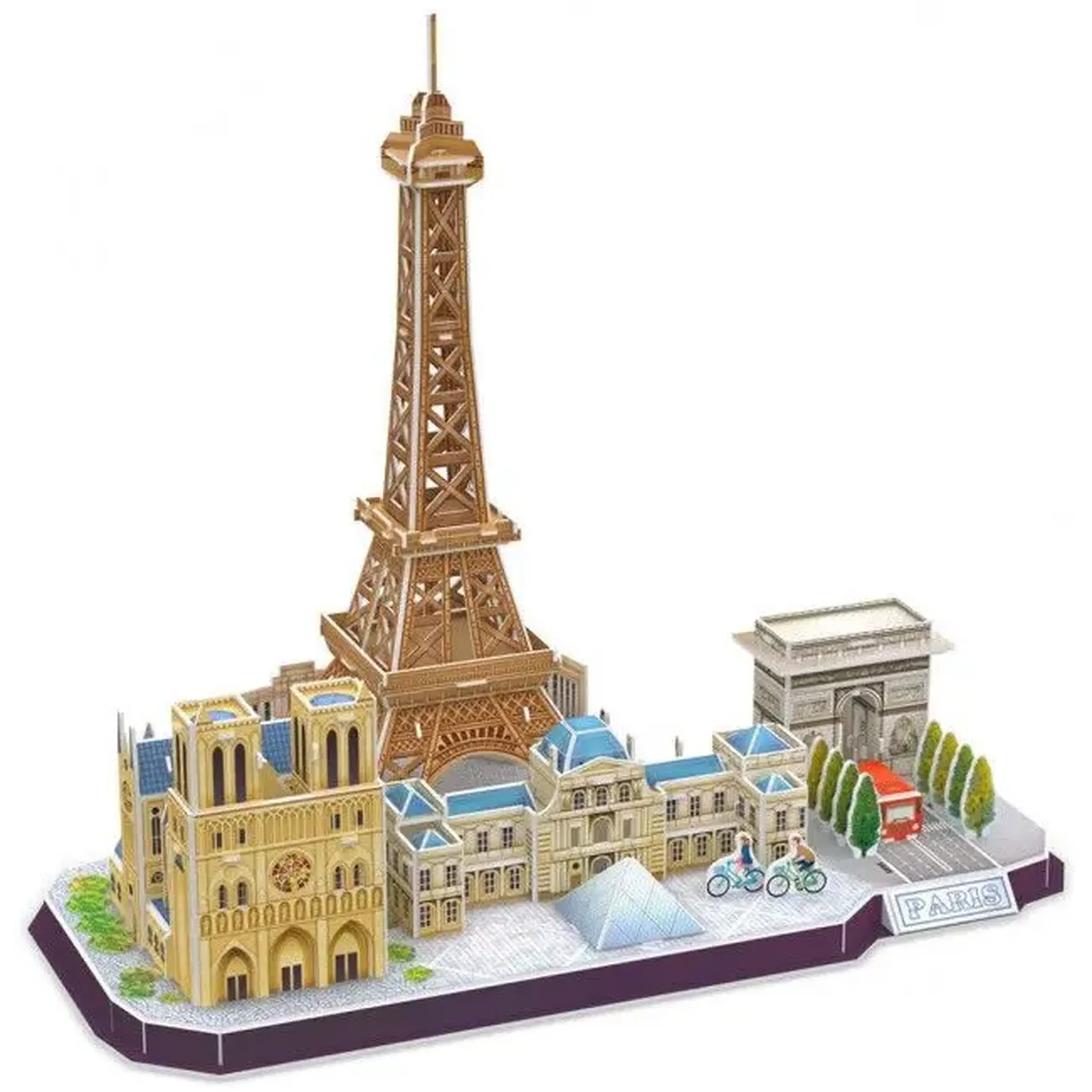 3D puzzle "Atracții turistice în Paris", 114 elemente