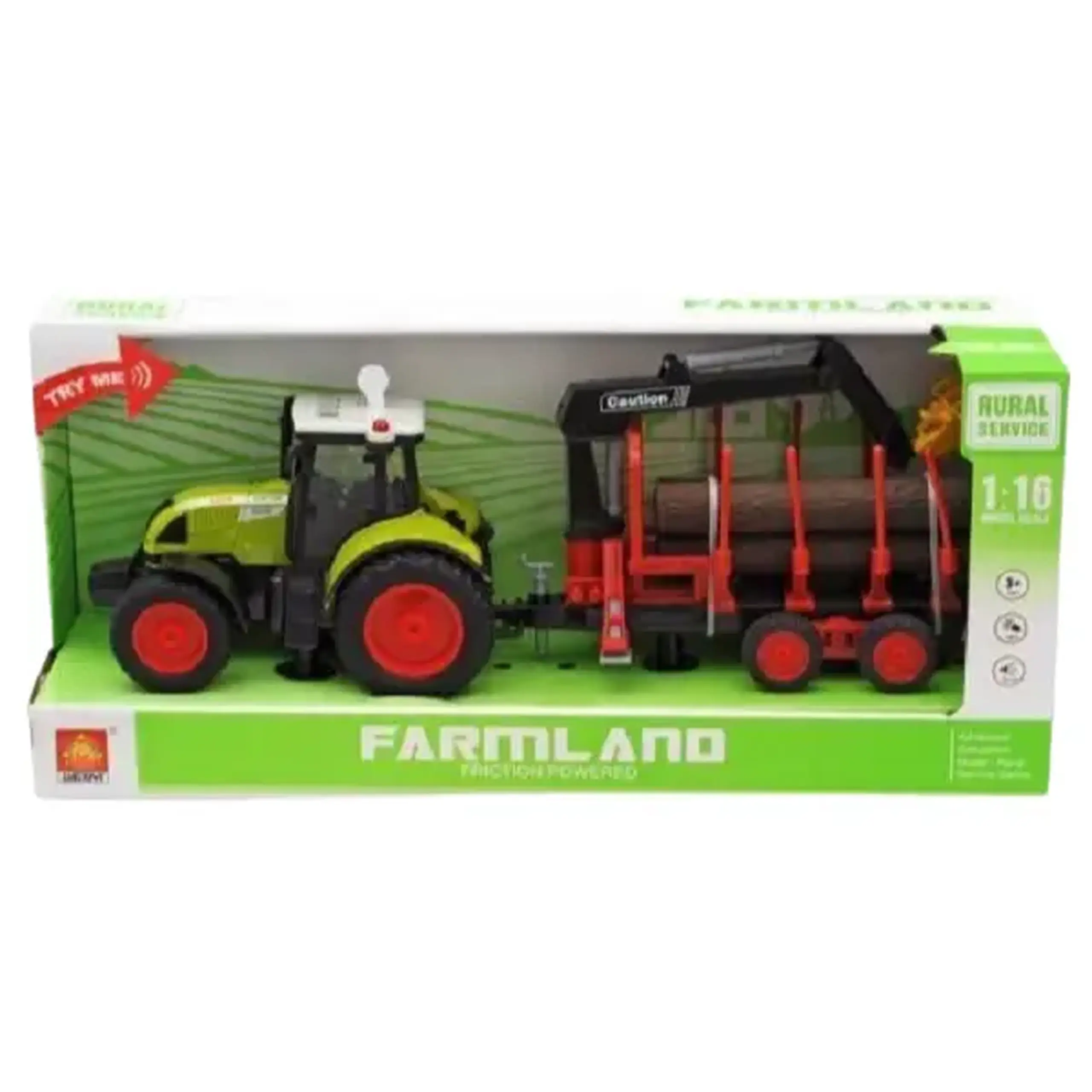 1:16 Tractor cu fricțiune "Trailered Farm Tractor" (lumina / sunet)