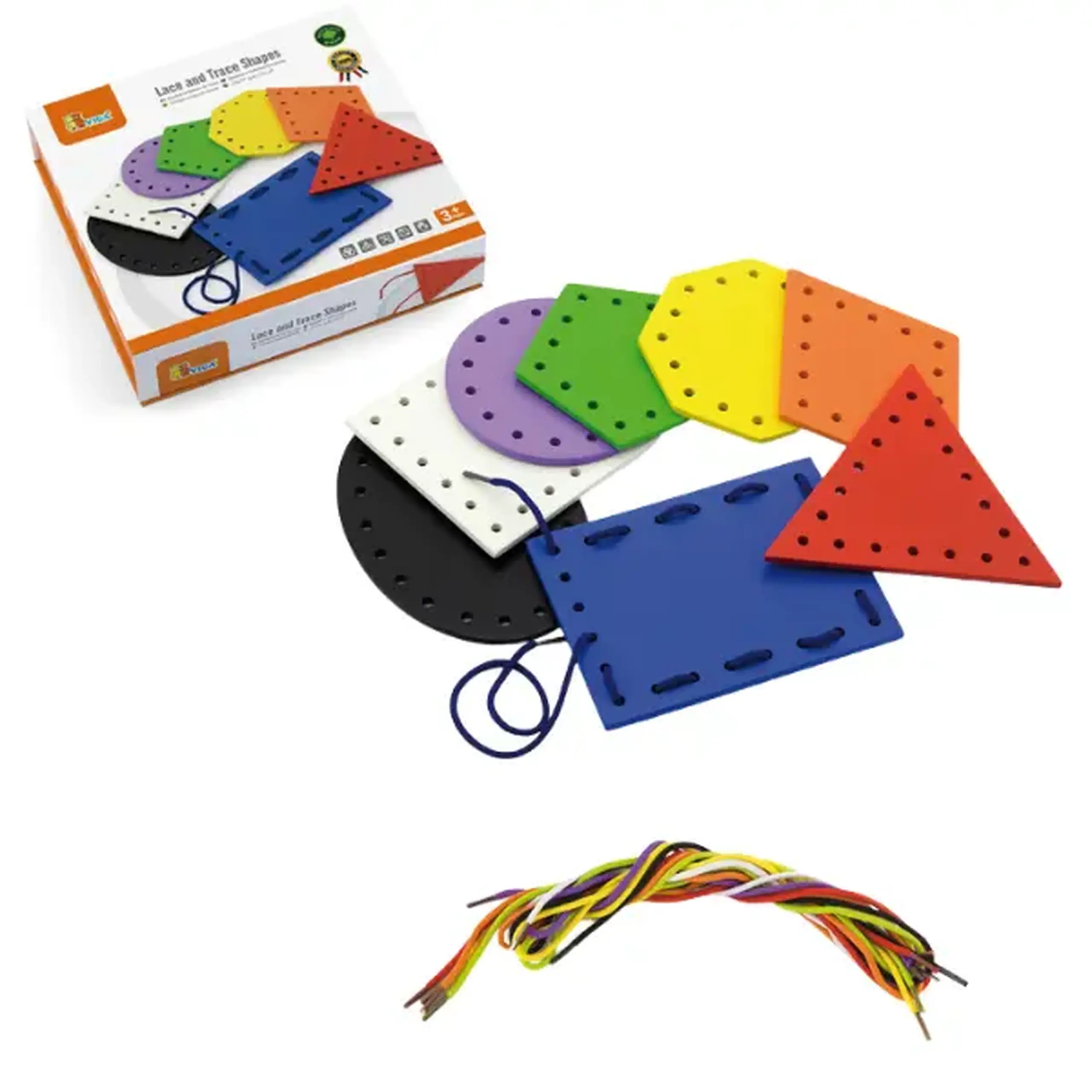Set de joc cu șiret „Forme geometrice”