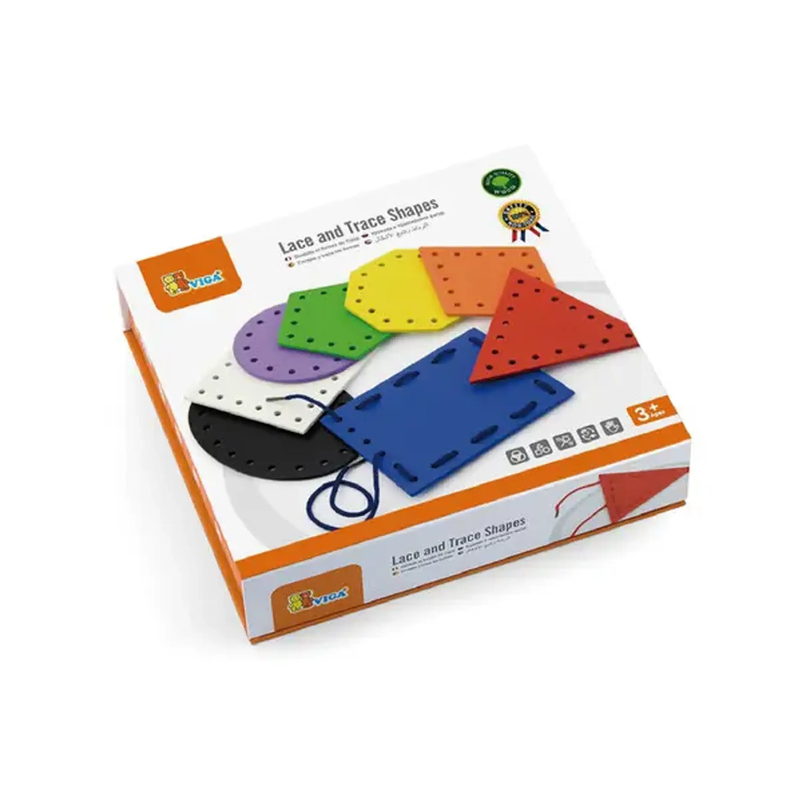 Set de joc cu șiret „Forme geometrice”