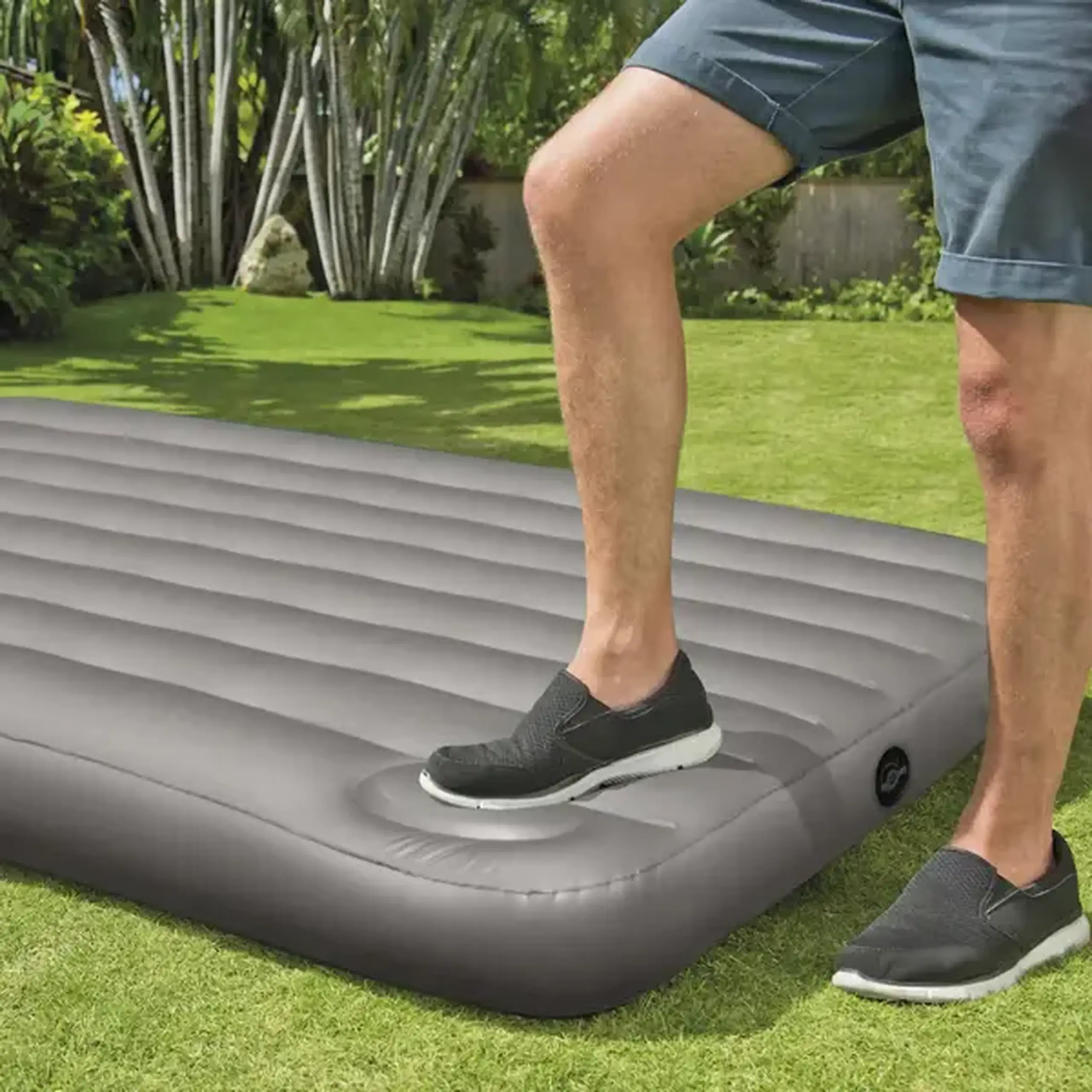 INTEX Saltea gonflabilă “Velur Downy” 76×191×25 cm cu pompă de picior integrată, până la 136 kg
