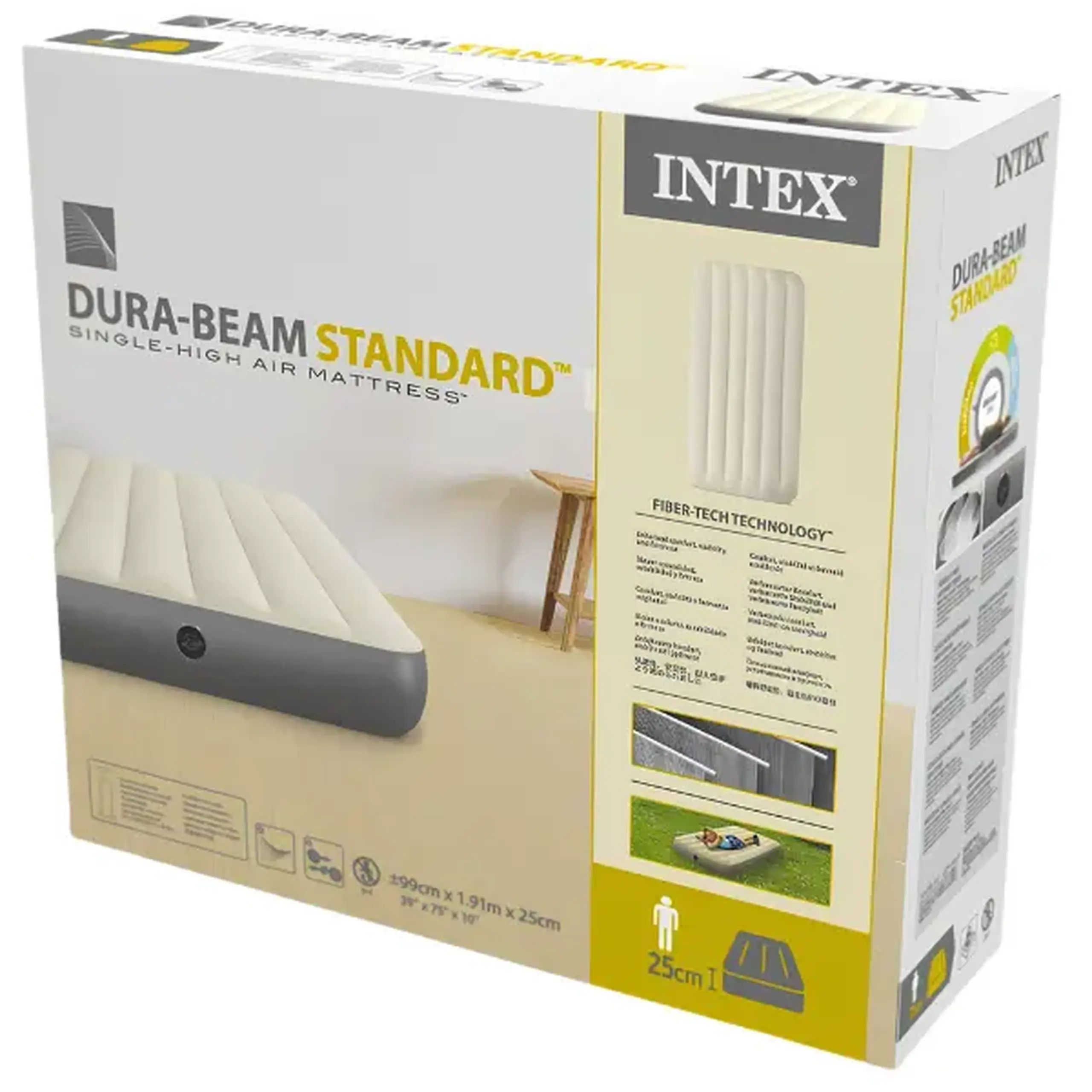 INTEX Saltea gonflabilă “Velur Single-High” 99×191×25 cm, până la 136 kg