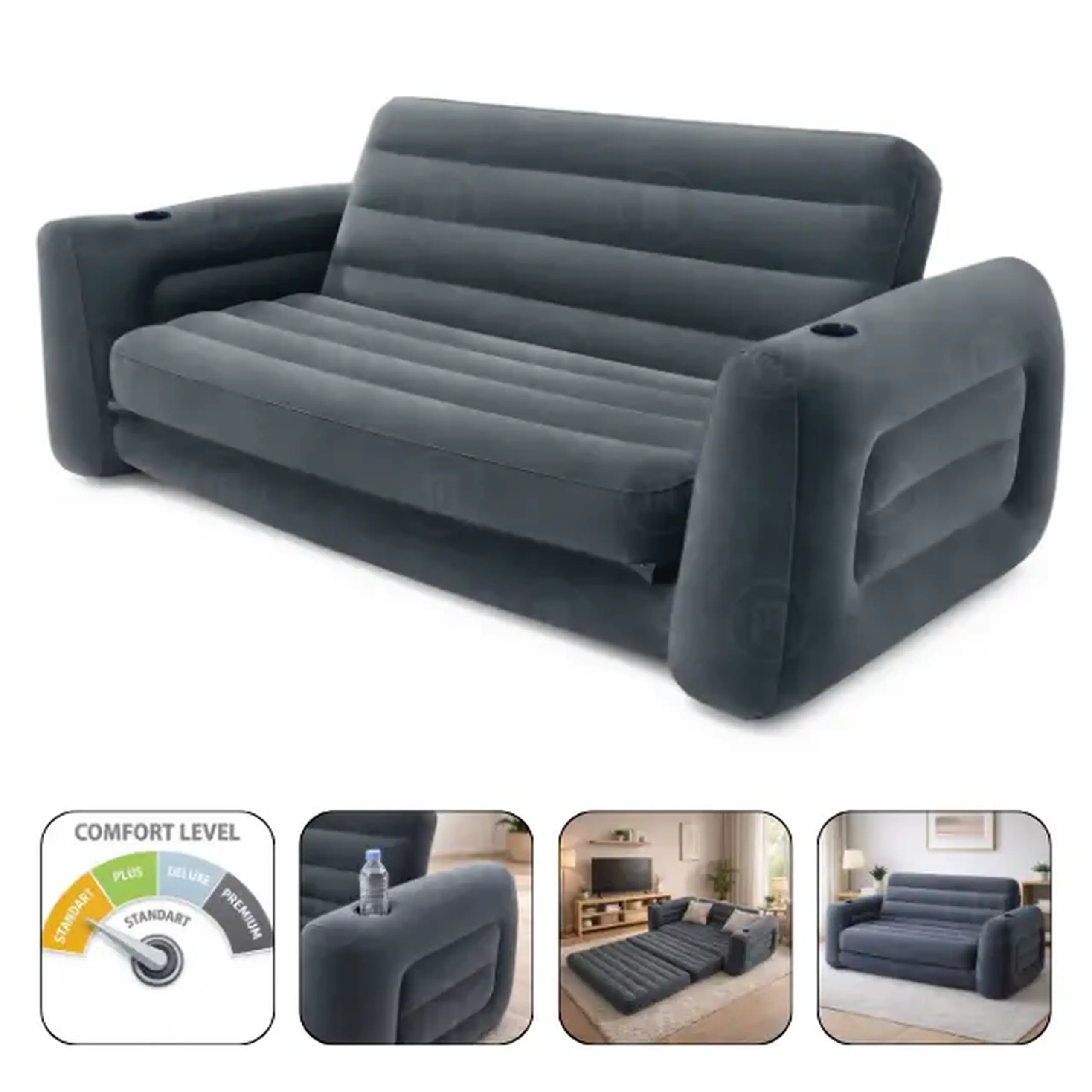 INTEX Canapea VELUR 231x203x66 cm