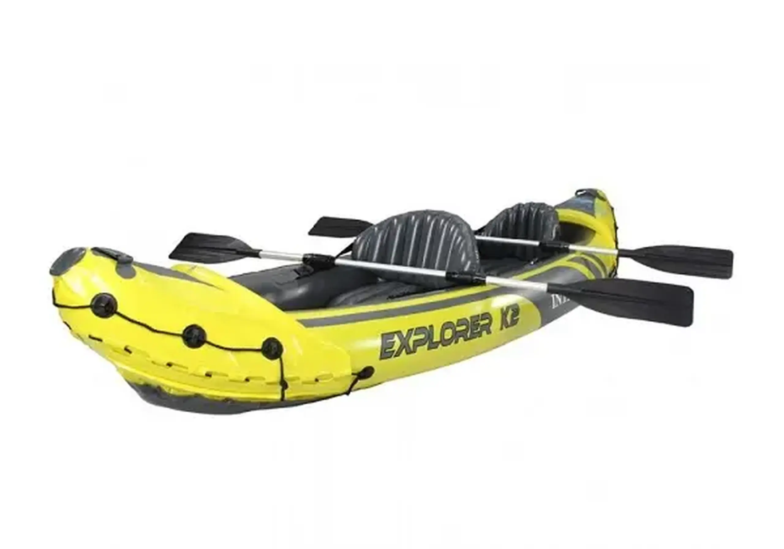 INTEX Caiac gonflabil “Explorer K2” cu vâsle și pompă, 312x91x51 cm, până la 180 kg