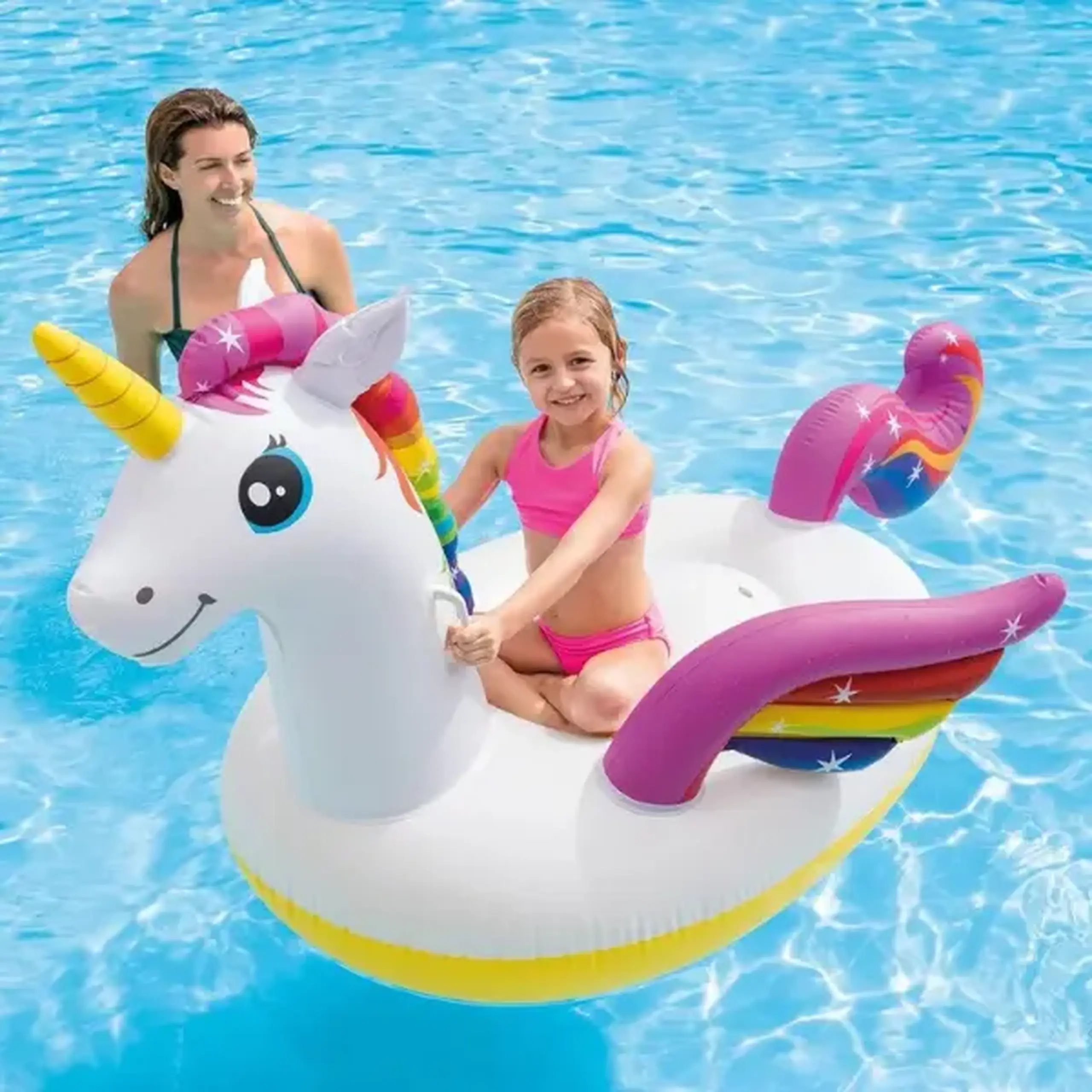 INTEX Plută-saltea gonflabilă “Unicorn” cu mânere, 198x140x97 cm, până la 40 kg, 3+