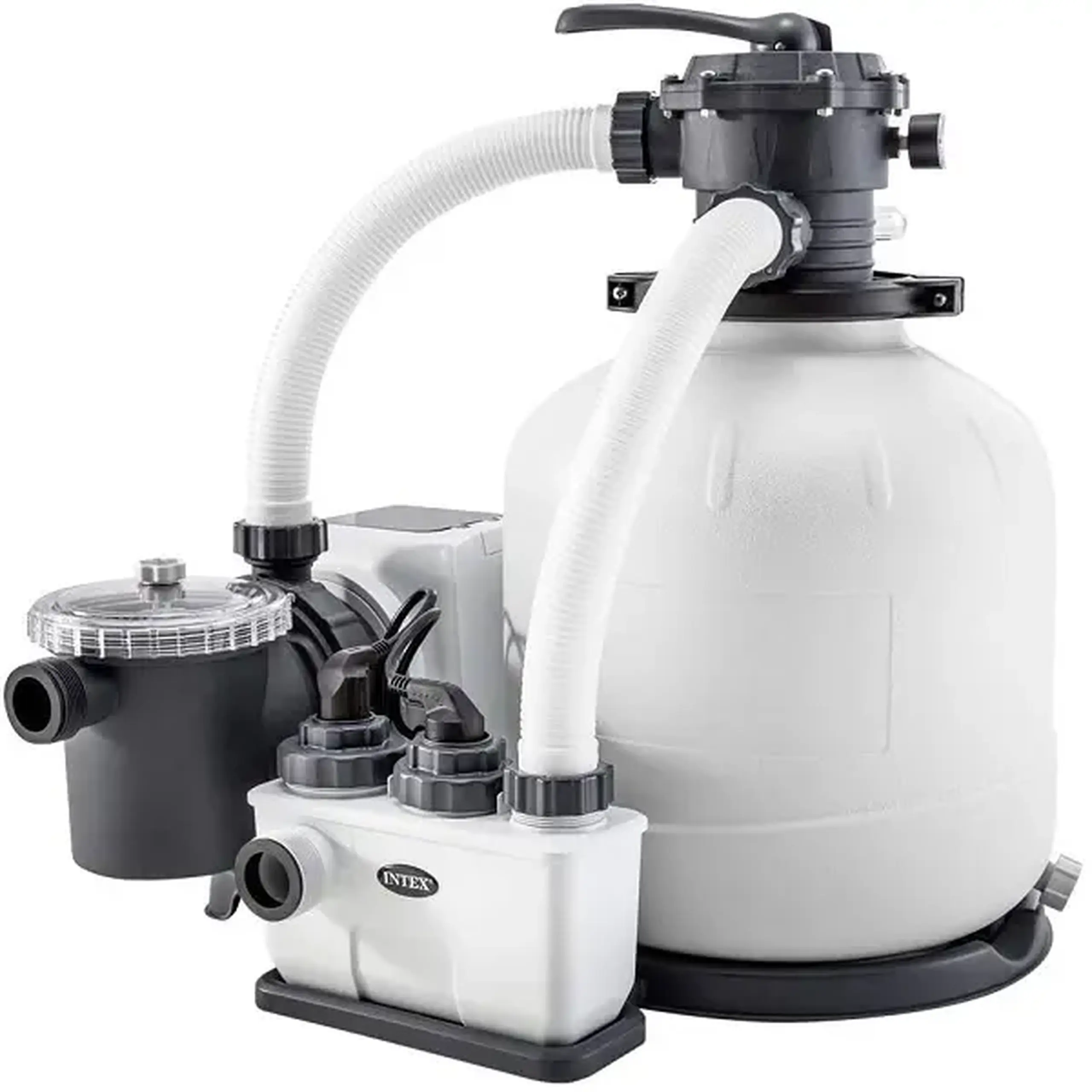 INTEX Pompă de filtrare cu nisip și generator de clor “Krystal Clear QX2100”, rezervor de nisip 35 kg, capacitate 7900 l/oră